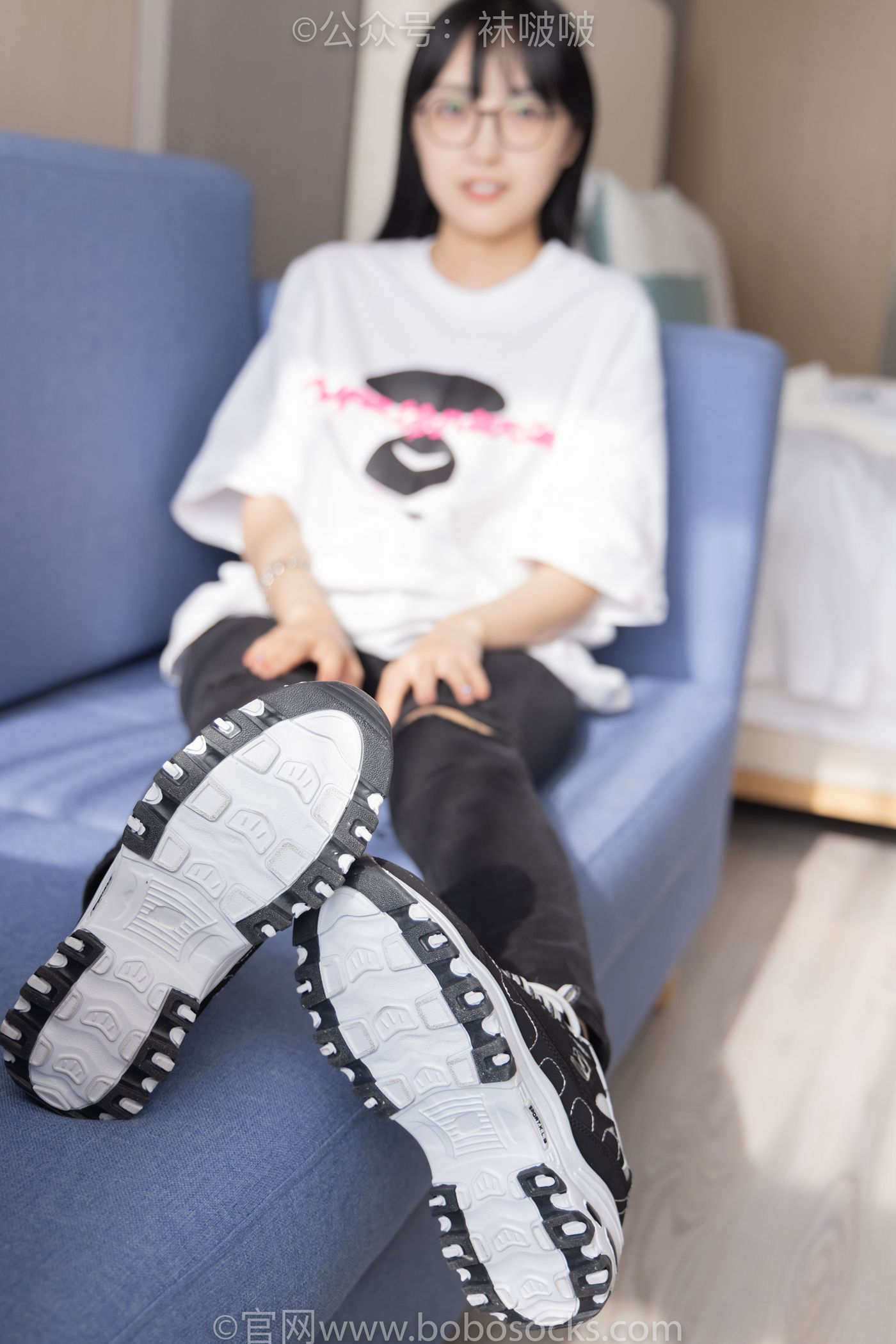 图片[86]-[BoBoSocks袜啵啵]NO.055 稚予-斯凯奇运动鞋、白棉袜、黑棉袜[139P] – 速更版-美库