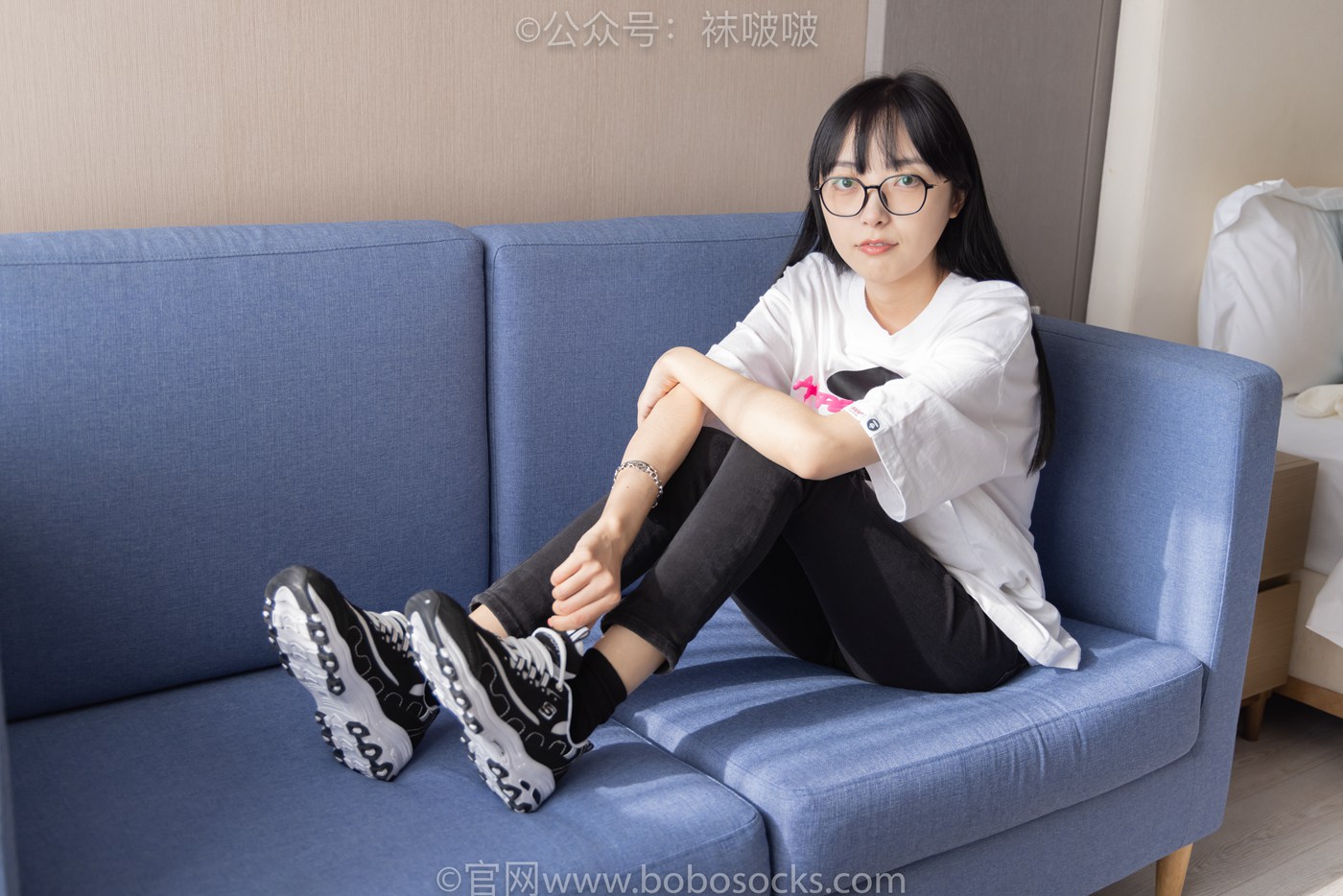 图片[91]-[BoBoSocks袜啵啵]NO.055 稚予-斯凯奇运动鞋、白棉袜、黑棉袜[139P] – 速更版-美库