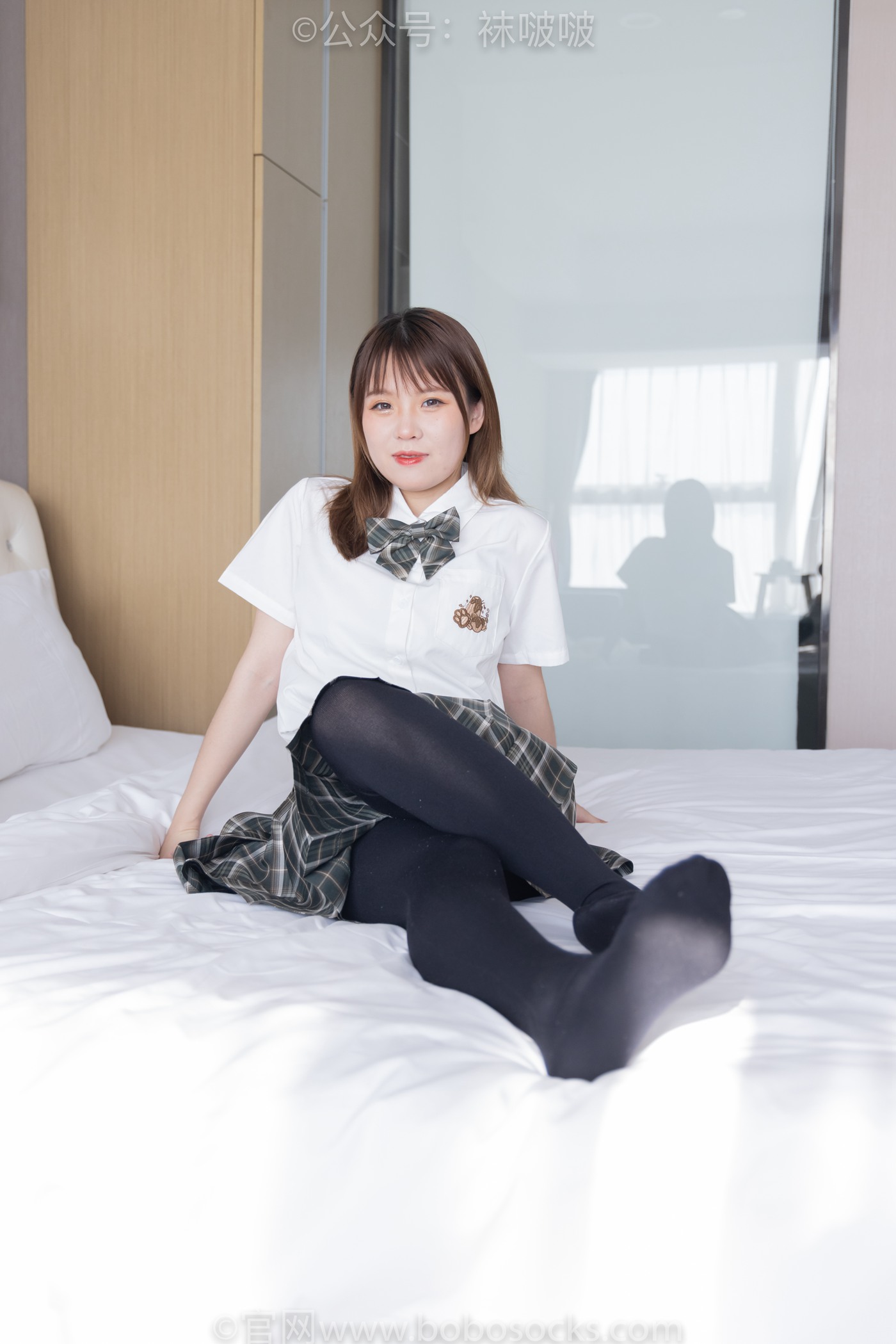 图片[79]-[BoBoSocks袜啵啵]NO.056 朵朵-JK制服、皮鞋、厚黑丝[135P] – 速更版-美库