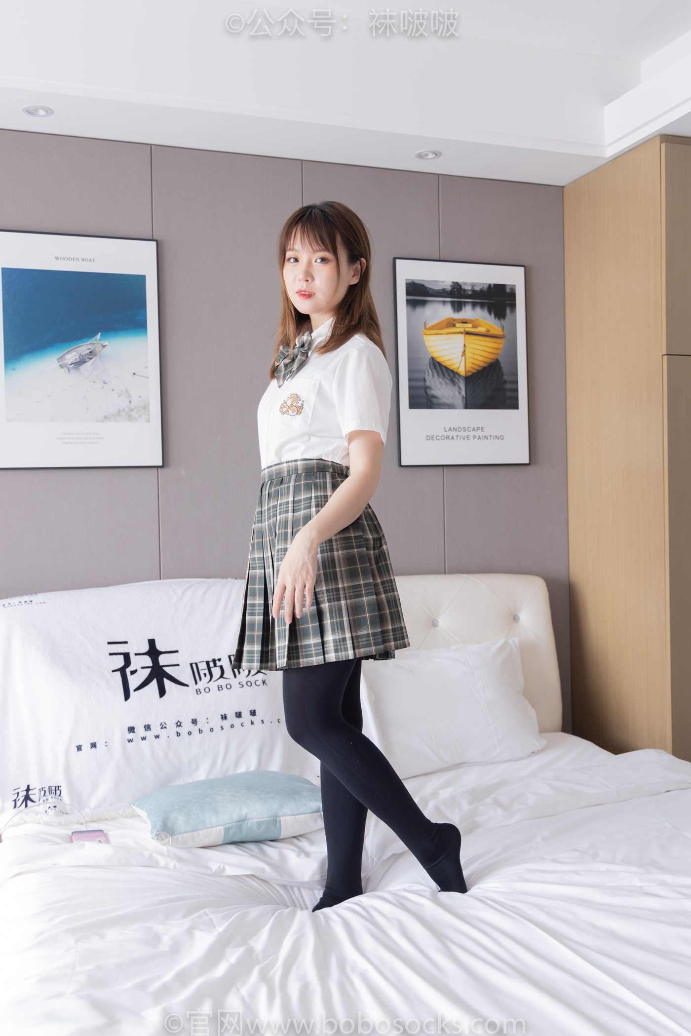 图片[112]-[BoBoSocks袜啵啵]NO.056 朵朵-JK制服、皮鞋、厚黑丝[135P] – 速更版-美库