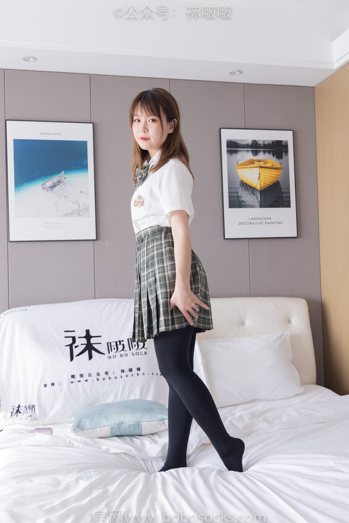 图片[113]-[BoBoSocks袜啵啵]NO.056 朵朵-JK制服、皮鞋、厚黑丝[135P] – 速更版-美库