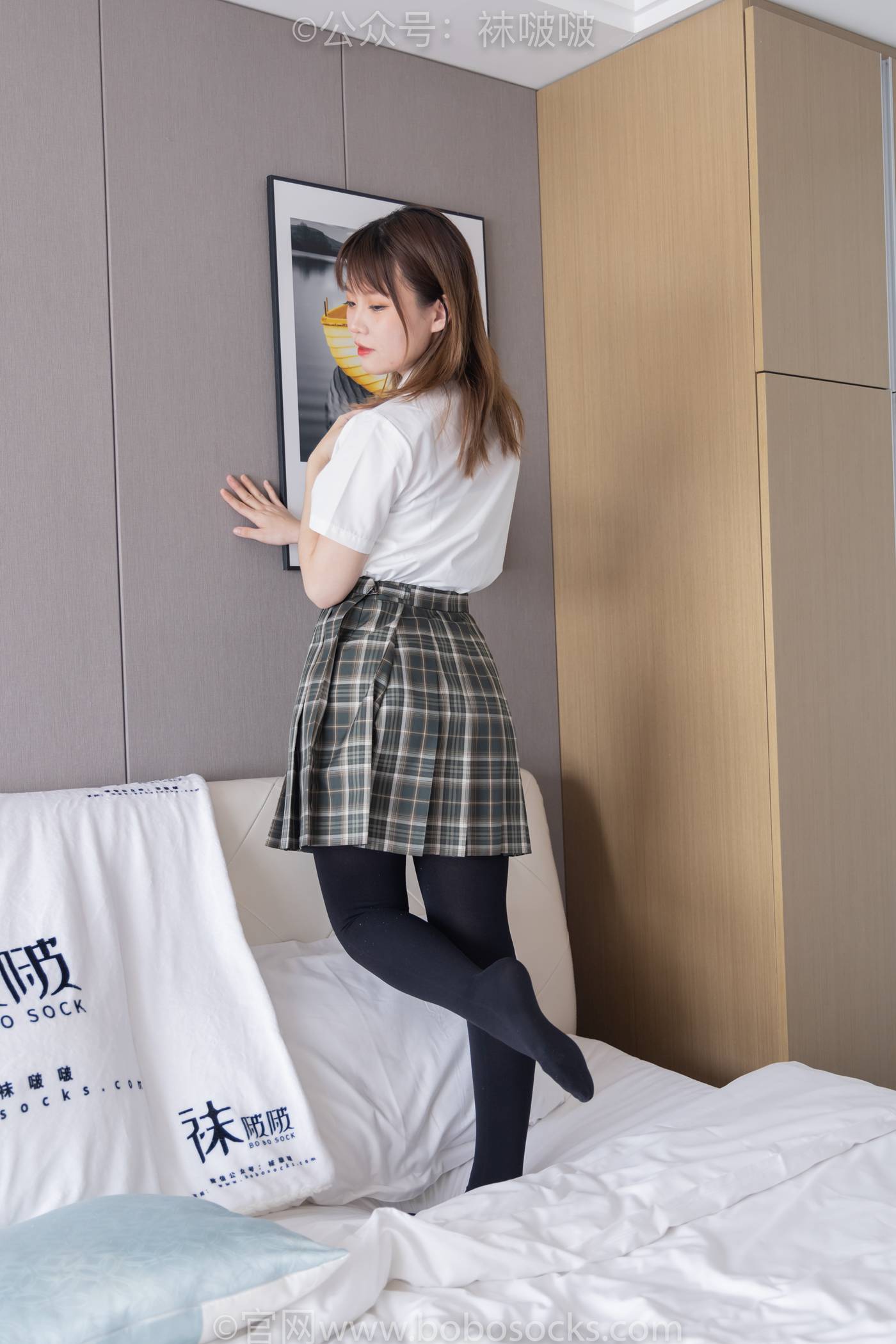 图片[116]-[BoBoSocks袜啵啵]NO.056 朵朵-JK制服、皮鞋、厚黑丝[135P] – 速更版-美库