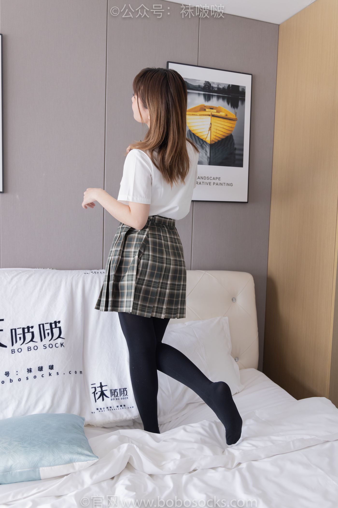 图片[117]-[BoBoSocks袜啵啵]NO.056 朵朵-JK制服、皮鞋、厚黑丝[135P] – 速更版-美库