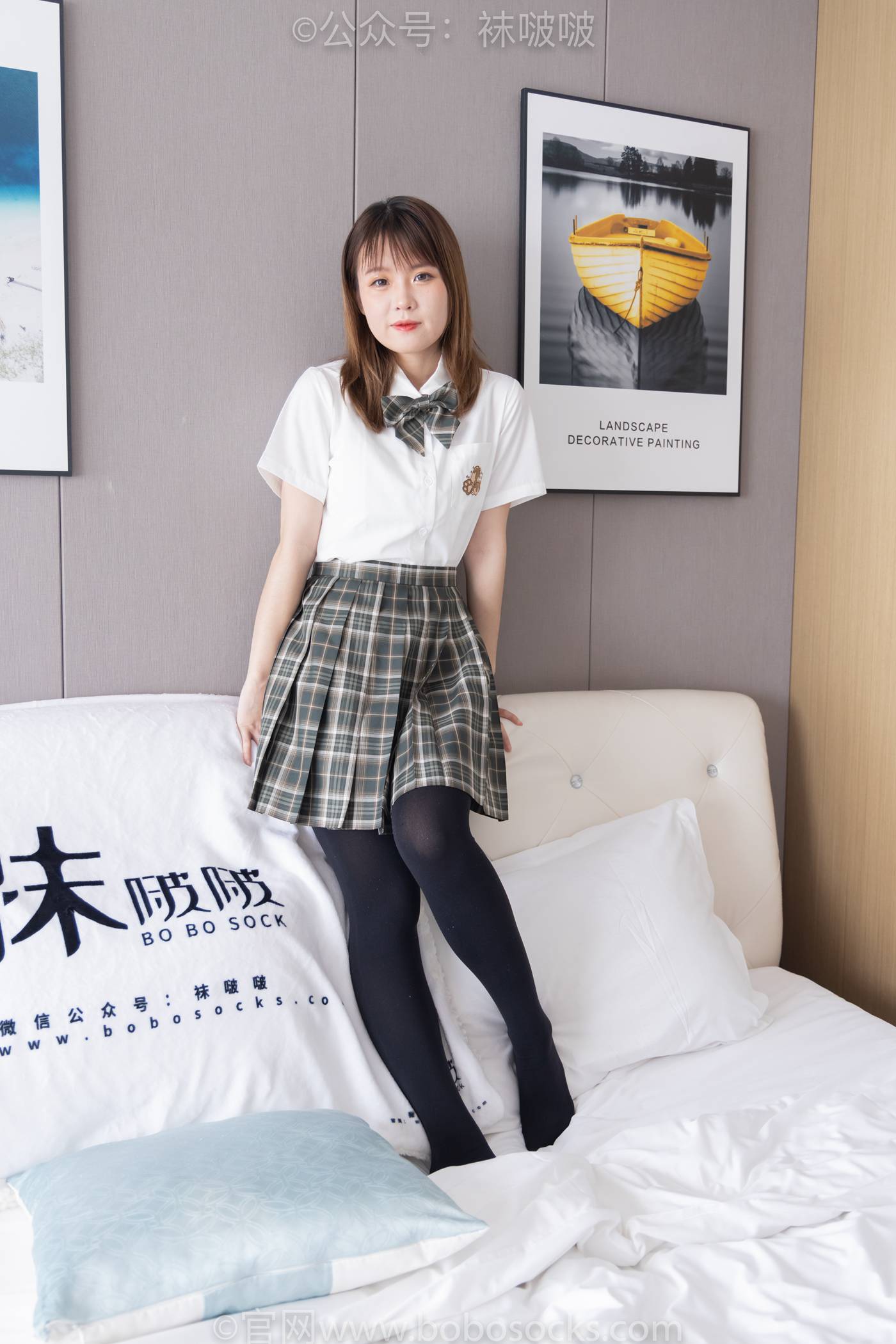 图片[121]-[BoBoSocks袜啵啵]NO.056 朵朵-JK制服、皮鞋、厚黑丝[135P] – 速更版-美库