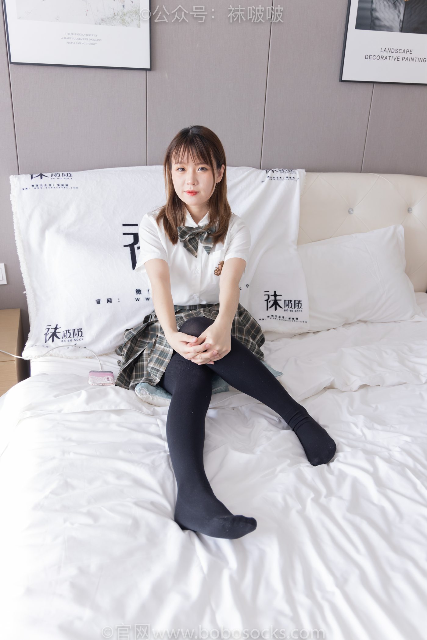 图片[125]-[BoBoSocks袜啵啵]NO.056 朵朵-JK制服、皮鞋、厚黑丝[135P] – 速更版-美库