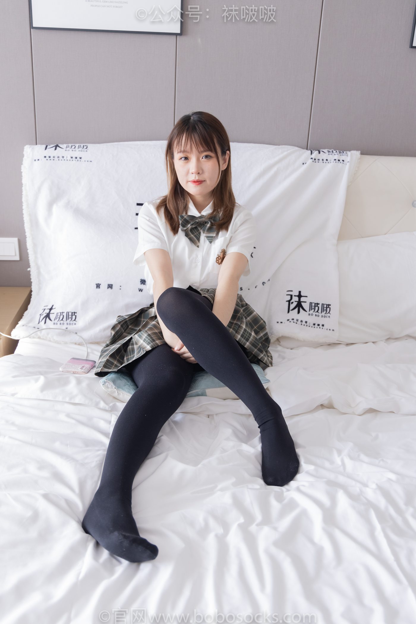 图片[126]-[BoBoSocks袜啵啵]NO.056 朵朵-JK制服、皮鞋、厚黑丝[135P] – 速更版-美库