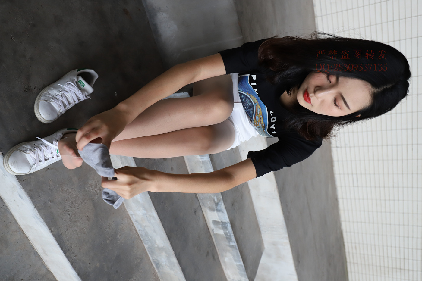 图片[11]-大西瓜爱牙膏-2018 7.8月活动 模特2（二） 贝壳头户外肉丝+船袜 (5)[124P] – 速更版-美库