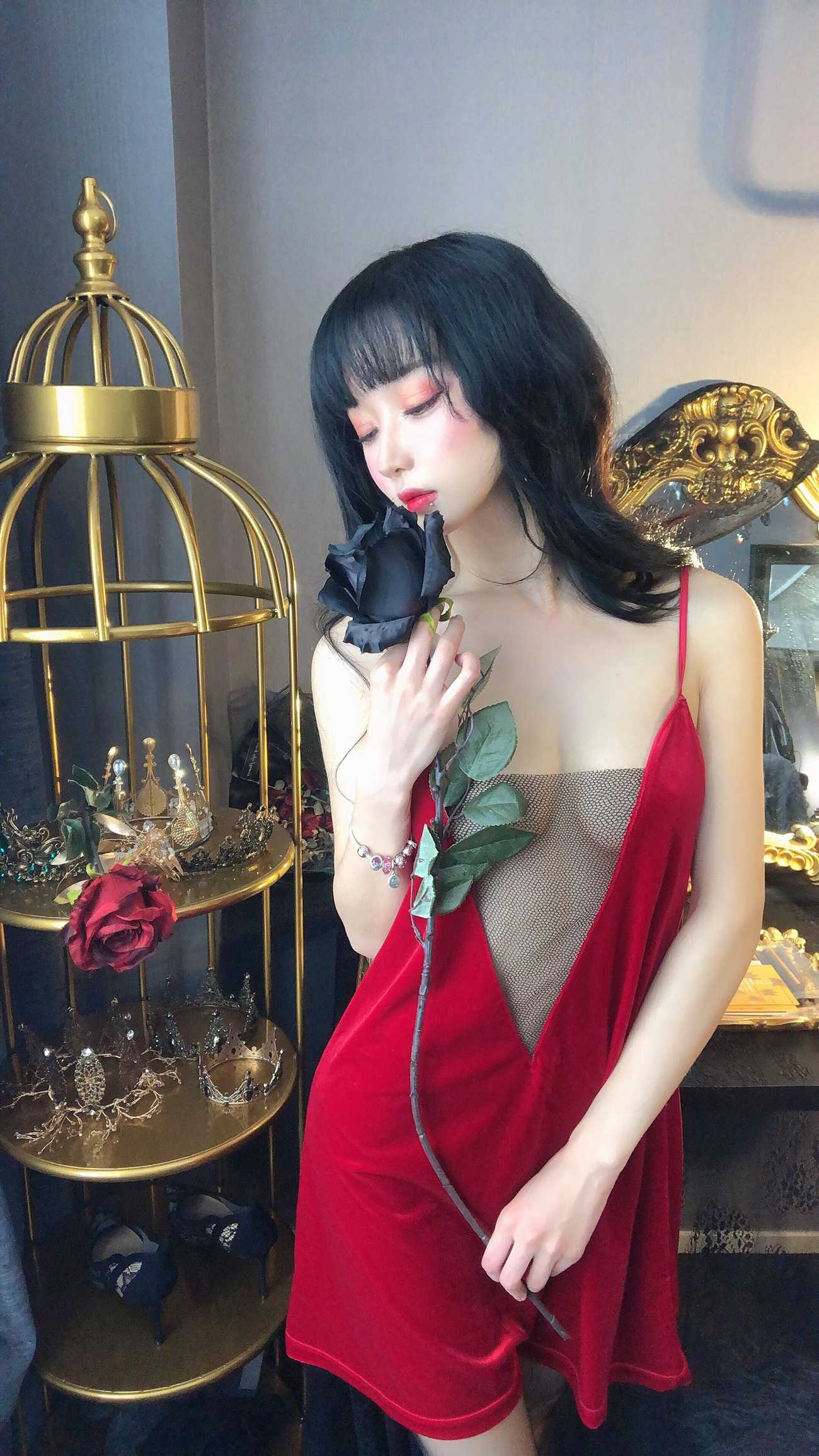 图片[12]-阿包也是兔娘 – 红丝绒睡衣[18P] – 速更版-美库