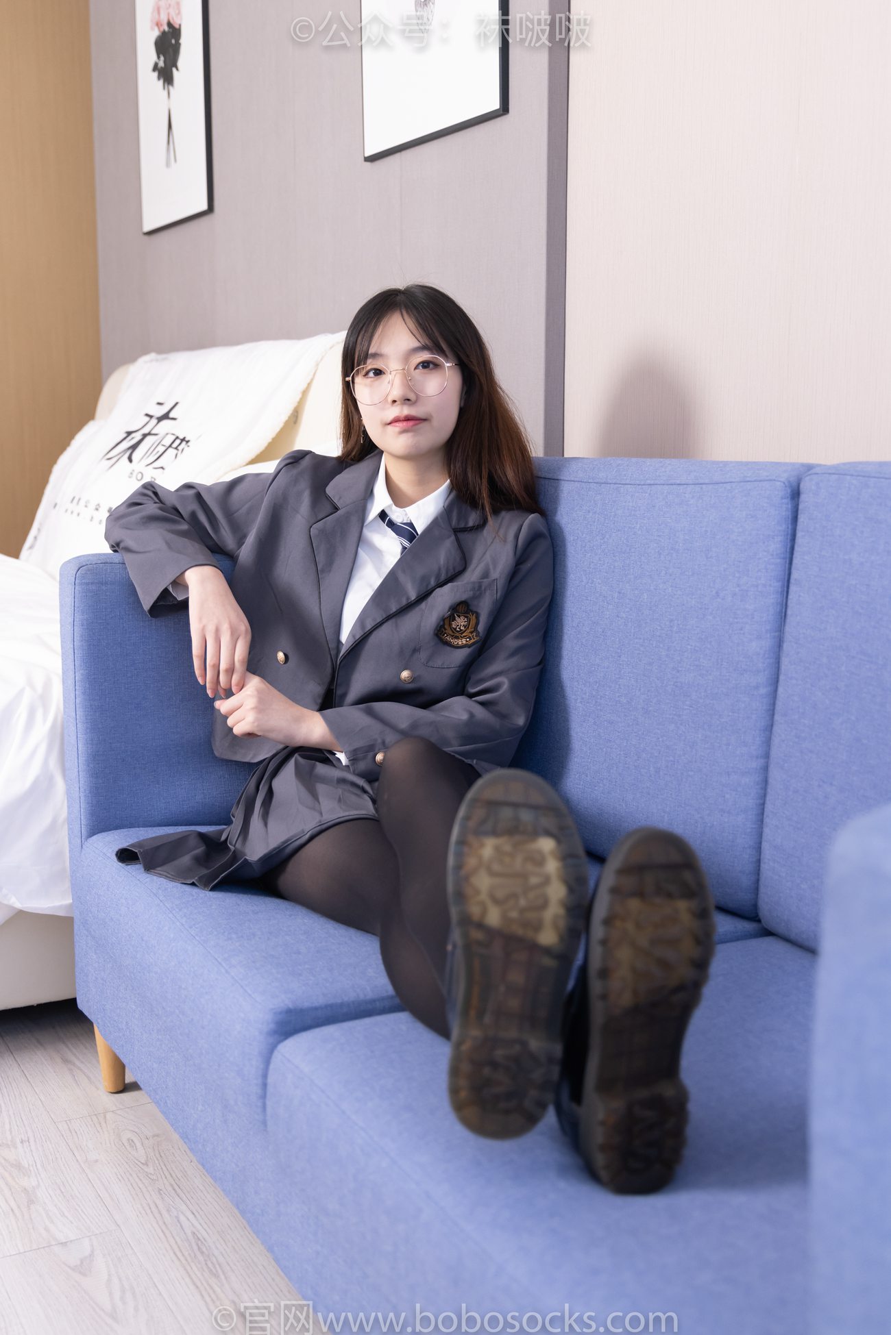 图片[19]-[BoBoSocks袜啵啵]NO.060 小甜豆-JK制服、皮鞋、厚黑丝[131P] – 速更版-美库