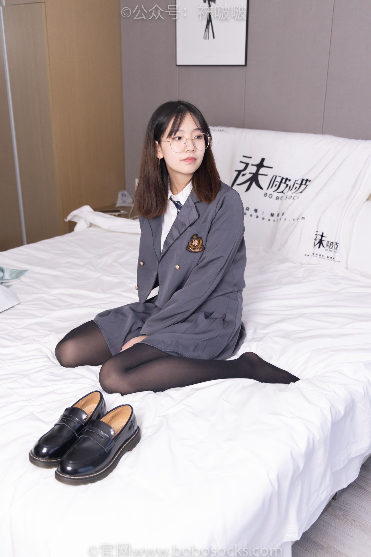 图片[82]-[BoBoSocks袜啵啵]NO.060 小甜豆-JK制服、皮鞋、厚黑丝[131P] – 速更版-美库