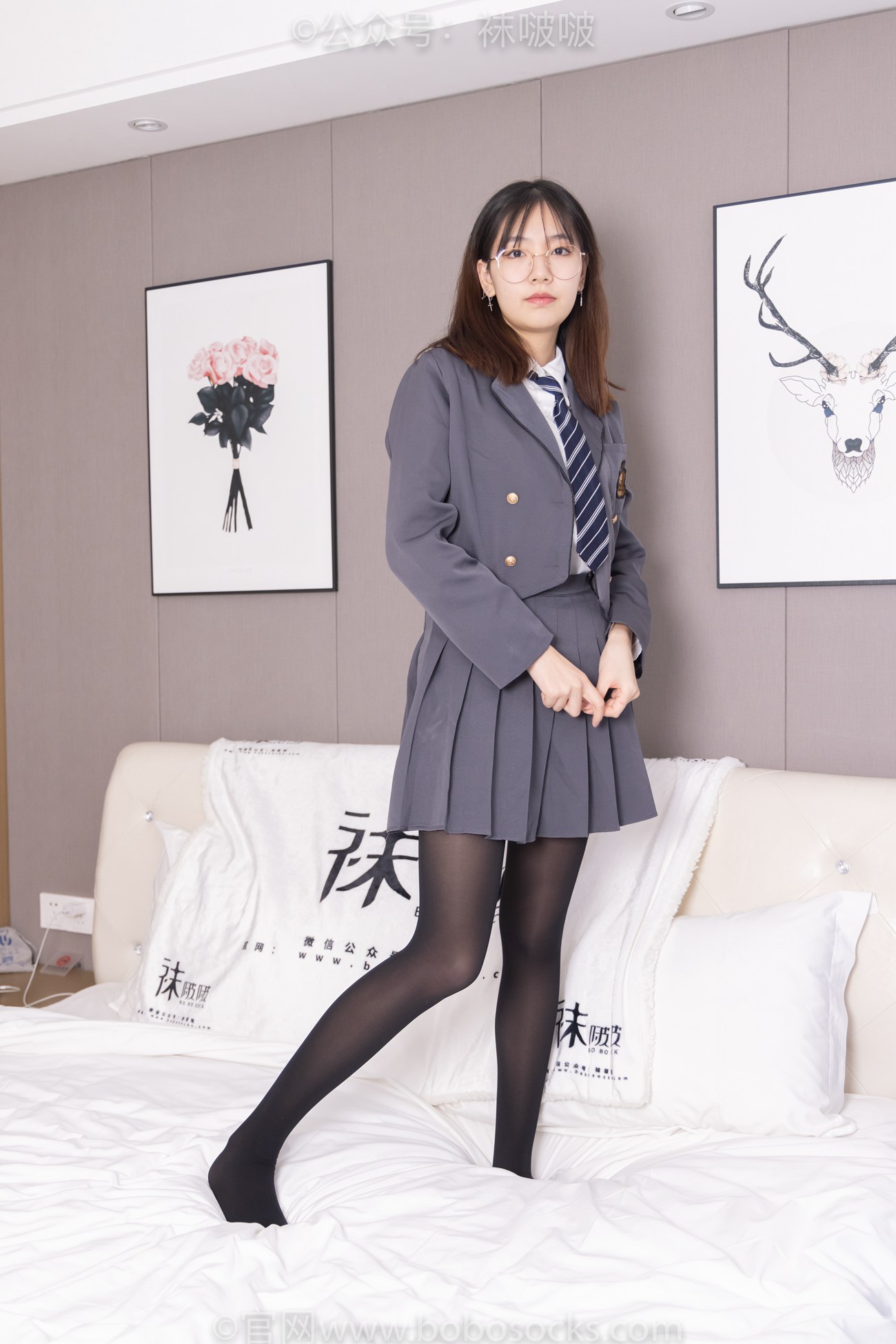 图片[110]-[BoBoSocks袜啵啵]NO.060 小甜豆-JK制服、皮鞋、厚黑丝[131P] – 速更版-美库