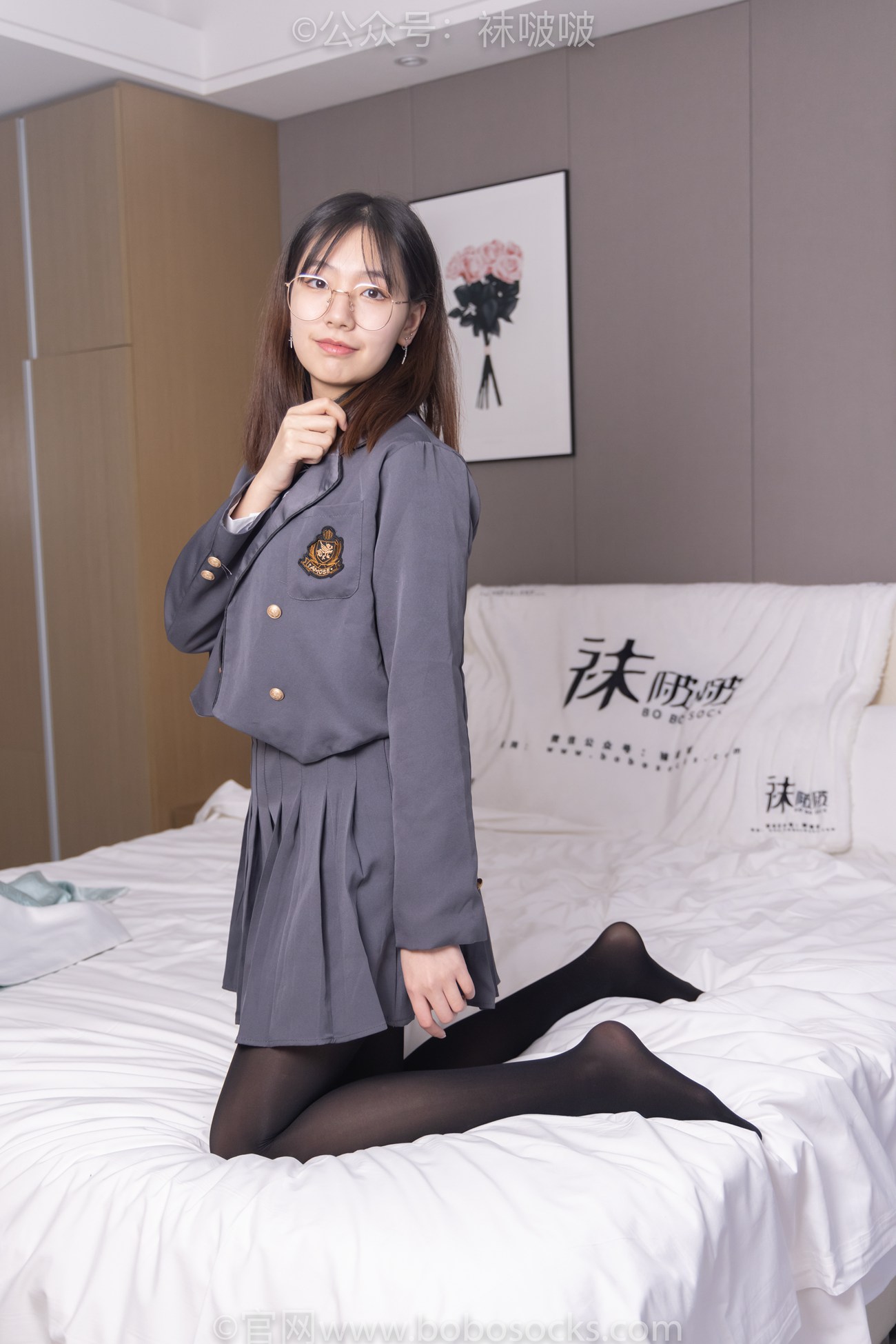图片[119]-[BoBoSocks袜啵啵]NO.060 小甜豆-JK制服、皮鞋、厚黑丝[131P] – 速更版-美库