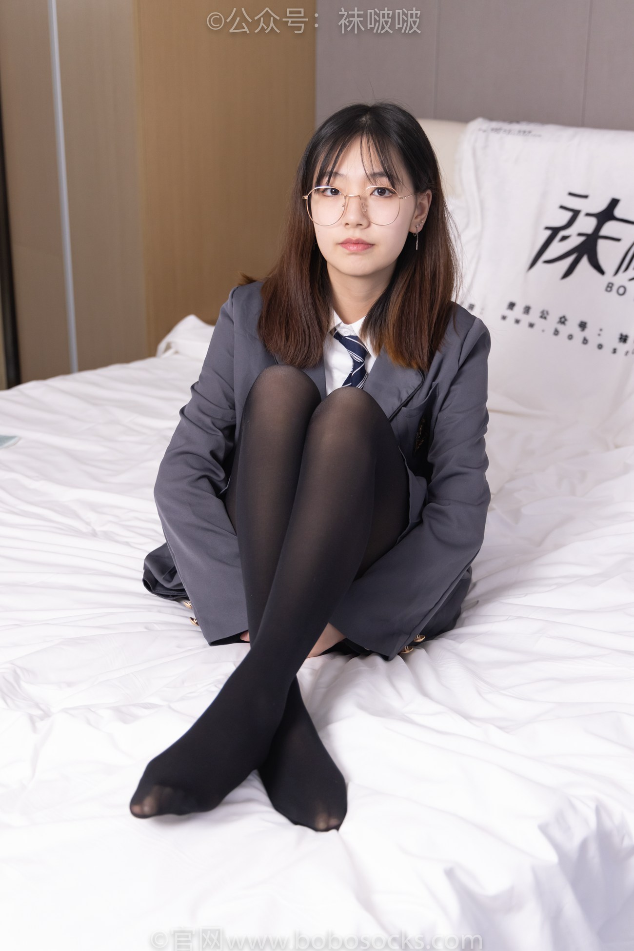 图片[121]-[BoBoSocks袜啵啵]NO.060 小甜豆-JK制服、皮鞋、厚黑丝[131P] – 速更版-美库