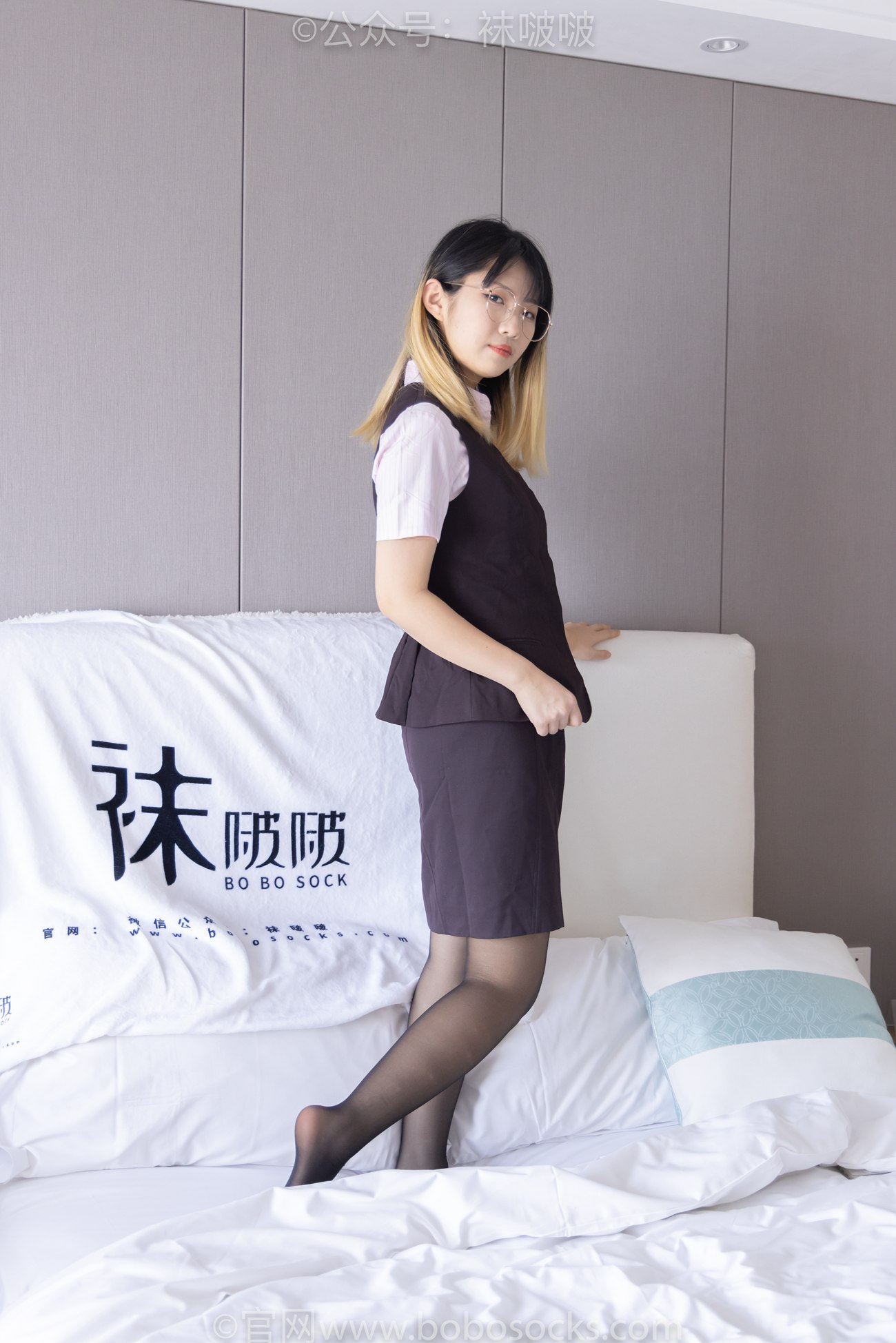 图片[110]-[BoBoSocks袜啵啵]NO.065 砂糖-招行制服、高跟鞋、黑丝[140P] – 速更版-美库