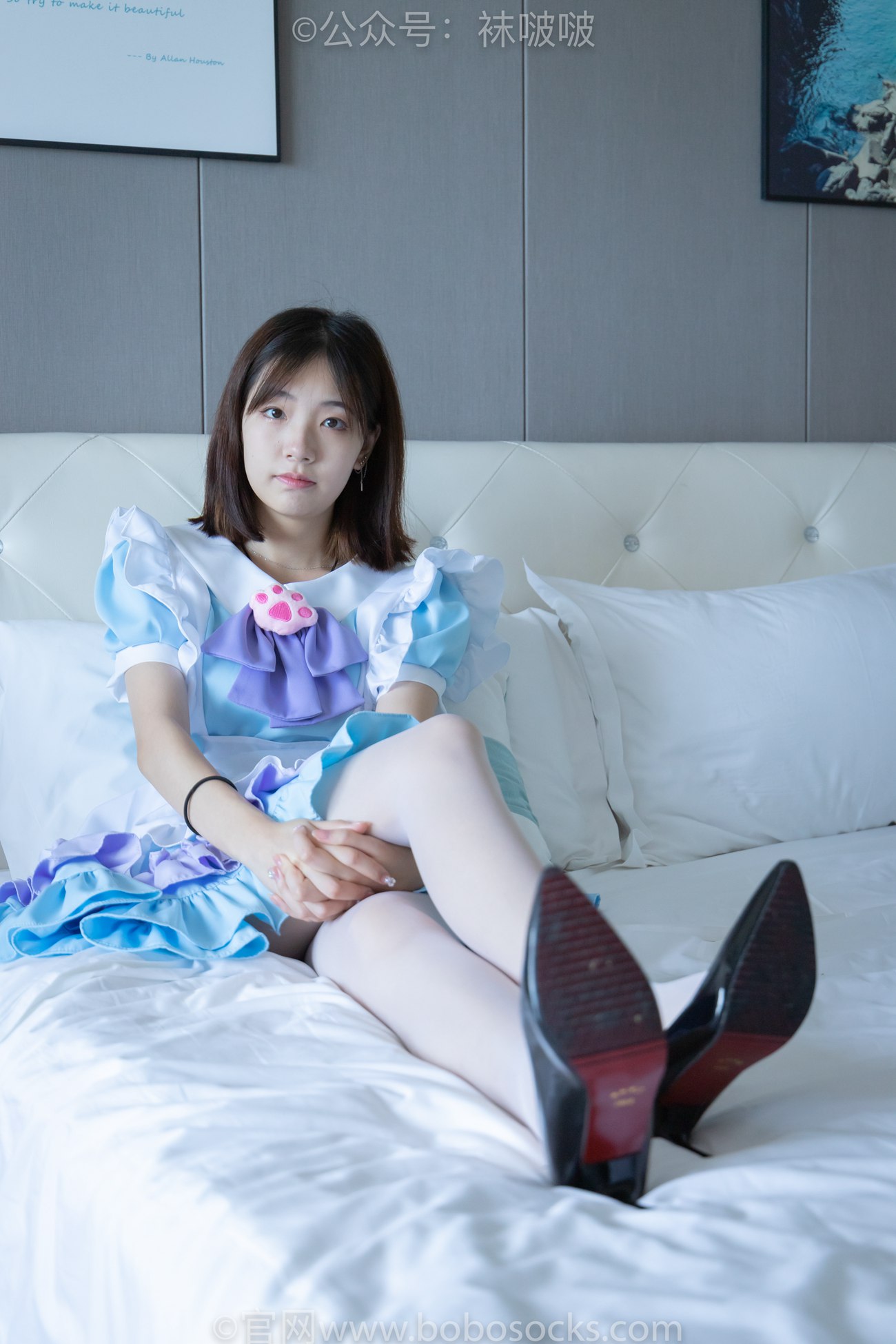 图片[20]-[BoBoSocks袜啵啵]NO.066 小甜豆-女仆装、高跟鞋、薄白丝[134P] – 速更版-美库