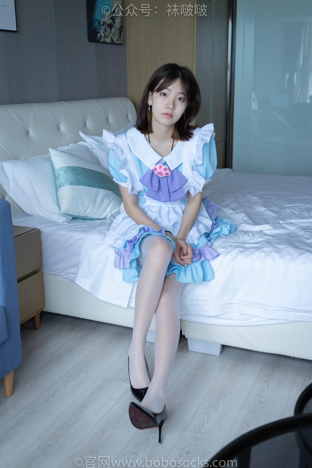 图片[130]-[BoBoSocks袜啵啵]NO.066 小甜豆-女仆装、高跟鞋、薄白丝[134P] – 速更版-美库