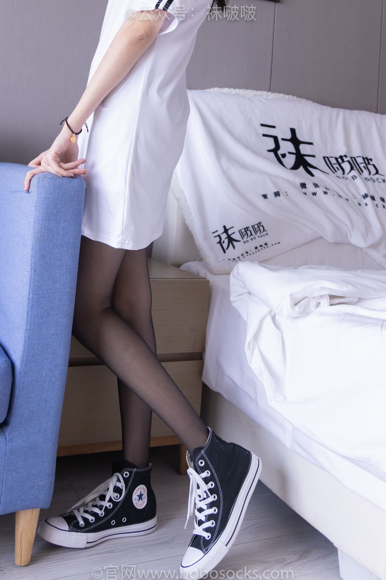 图片[12]-[BoBoSocks袜啵啵]NO.067 稚予-匡威帆布鞋、黑丝[125P] – 速更版-美库