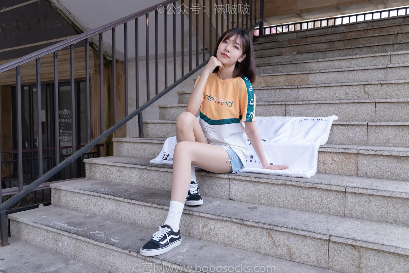 图片[14]-[BoBoSocks袜啵啵]NO.069 小甜豆-vans板鞋、白棉袜、肉丝[135P] – 速更版-美库