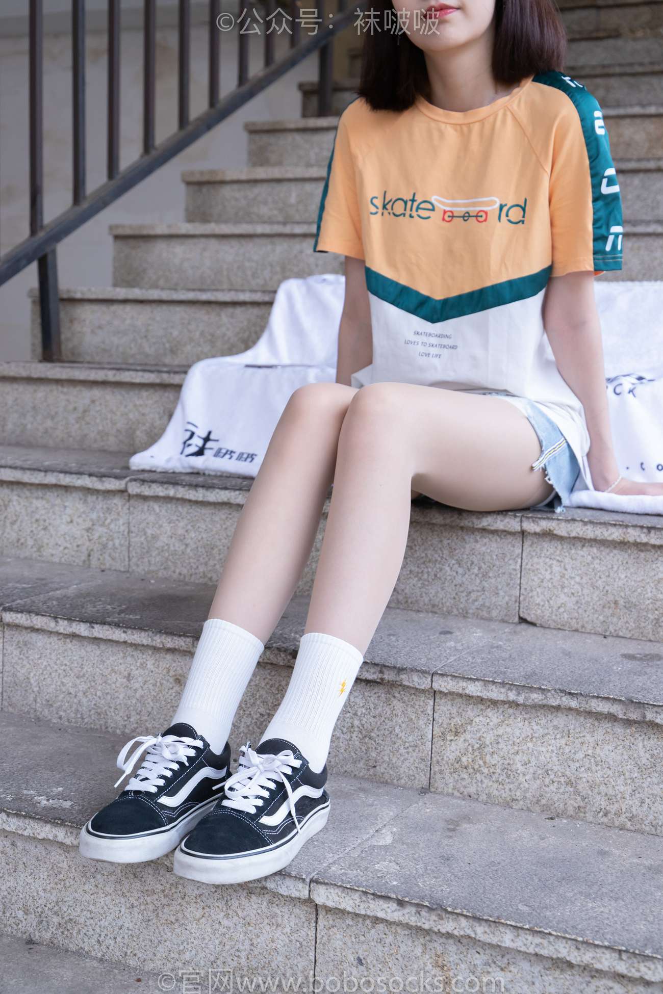 图片[15]-[BoBoSocks袜啵啵]NO.069 小甜豆-vans板鞋、白棉袜、肉丝[135P] – 速更版-美库