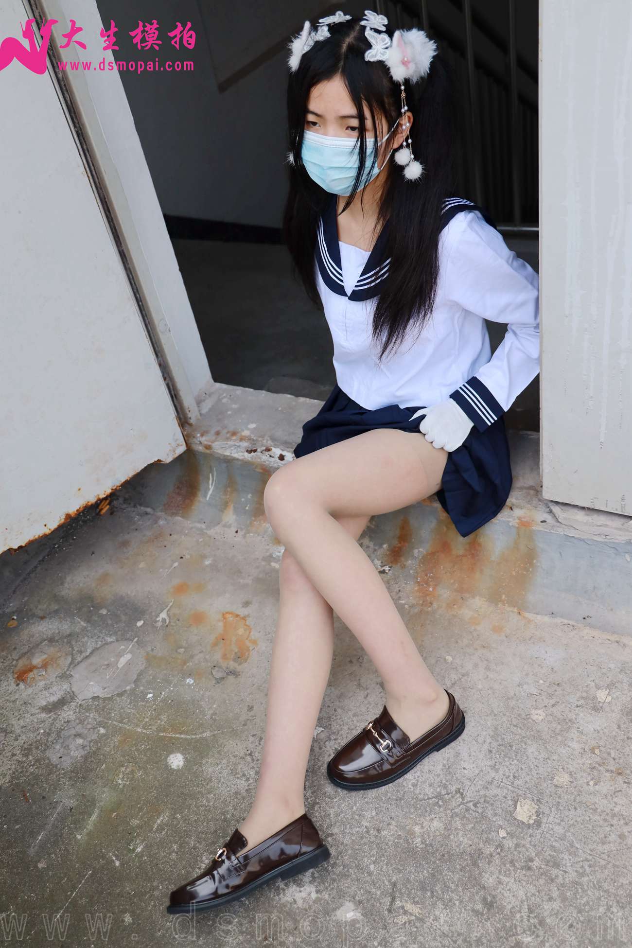 图片[15]-大生模拍 NO.269 梦梦 双马尾JK无内[63P] – 速更版-美库