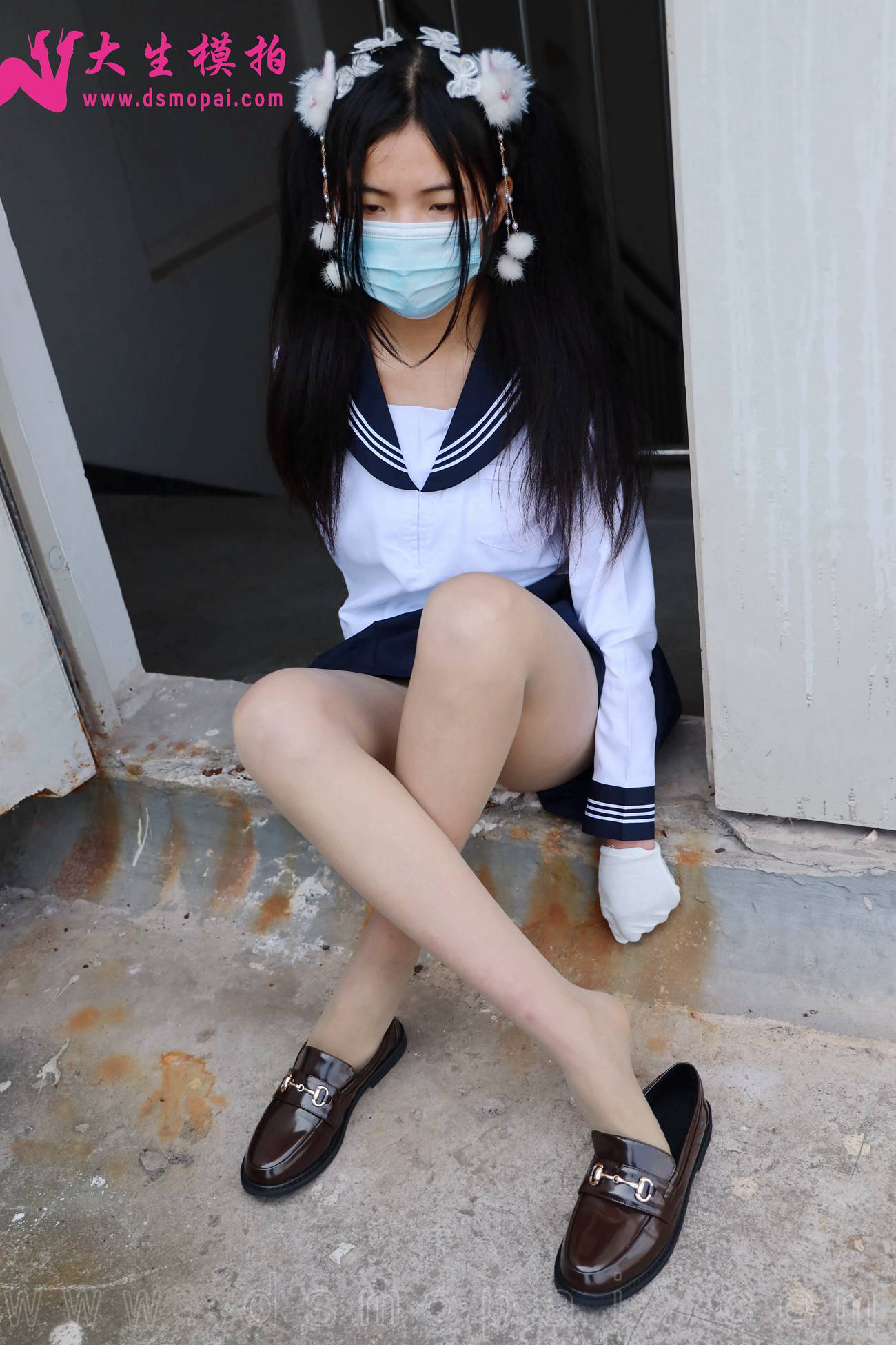 图片[19]-大生模拍 NO.269 梦梦 双马尾JK无内[63P] – 速更版-美库