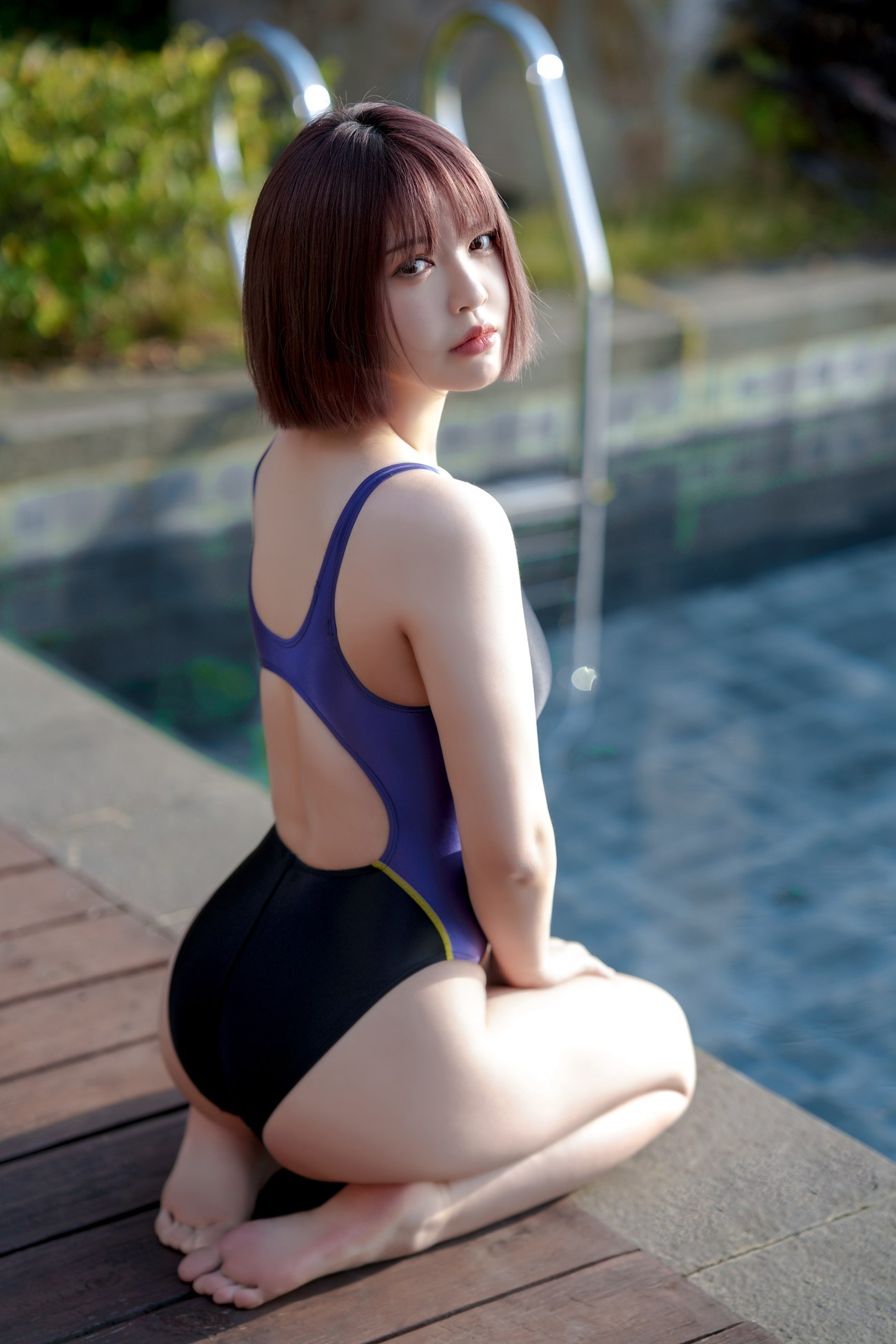 图片[25]-半半子 – 競泳水着を着た彼女[35P] – 速更版-美库