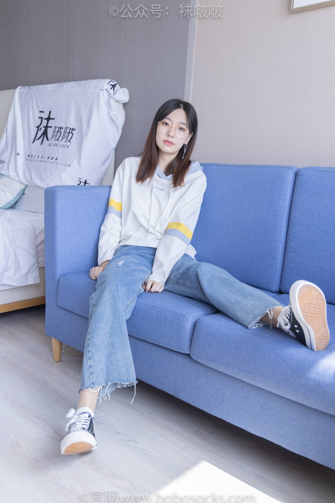 图片[13]-[BoBoSocks袜啵啵]NO.080 小甜豆-帆布鞋、白棉袜、肉丝（花絮版）[140P] – 速更版-美库
