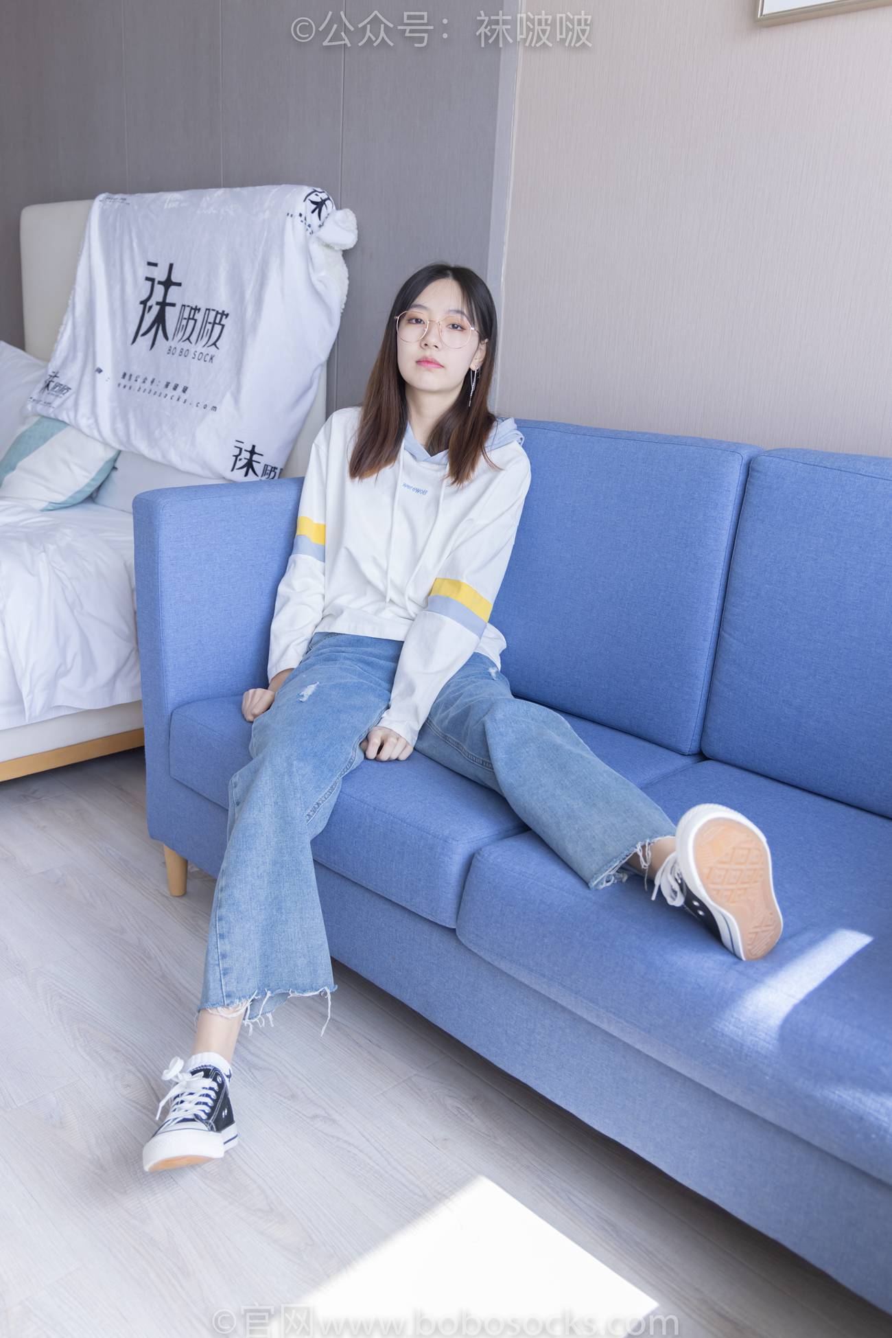 图片[12]-[BoBoSocks袜啵啵]NO.080 小甜豆-帆布鞋、白棉袜、肉丝（花絮版）[140P] – 速更版-美库