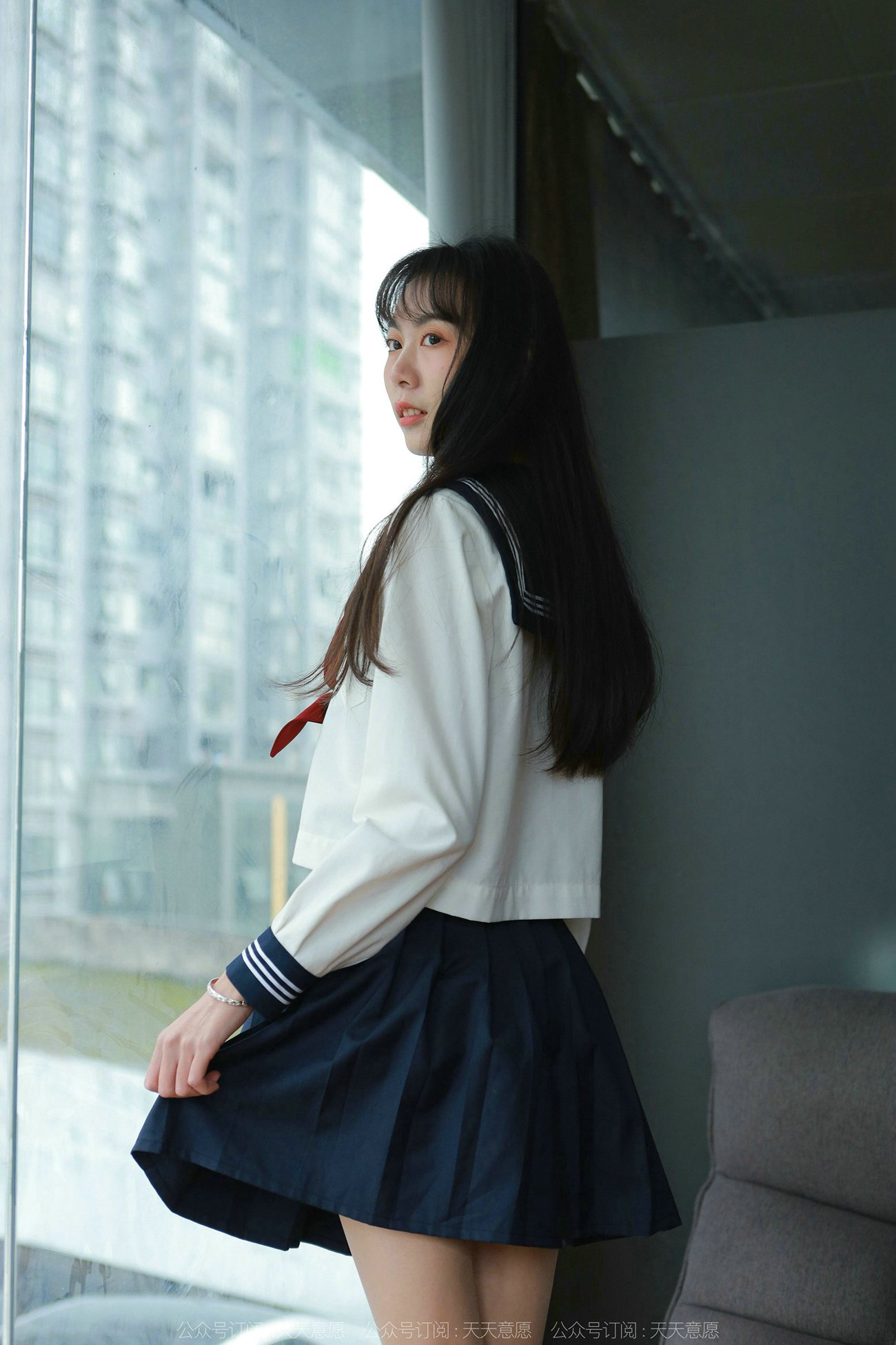 图片[68]-[IESS异思趣向] 2022.03.03 丝享家1018：团团《可爱JK装》[82P] – 速更版-美库