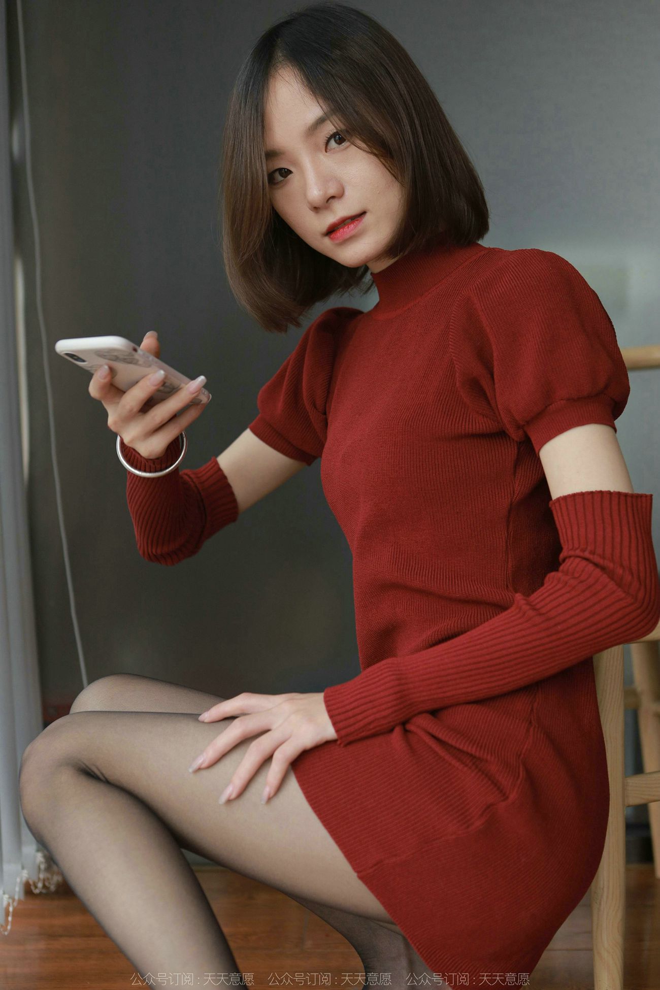 图片[62]-[IESS异思趣向] 2022.03.09 丝享家1023：小六《红裙嘿丝自拍》[84P] – 速更版-美库