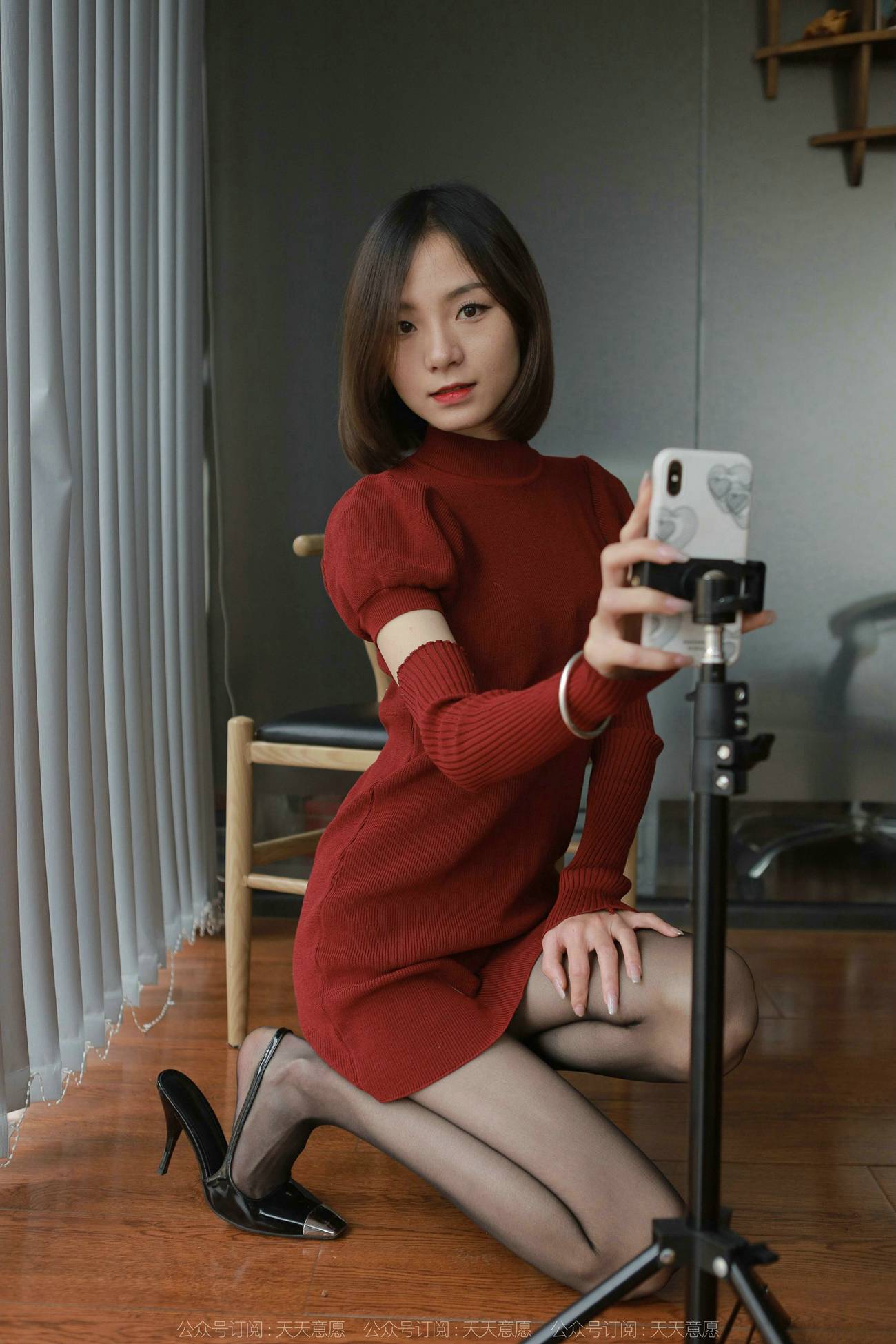 图片[78]-[IESS异思趣向] 2022.03.09 丝享家1023：小六《红裙嘿丝自拍》[84P] – 速更版-美库