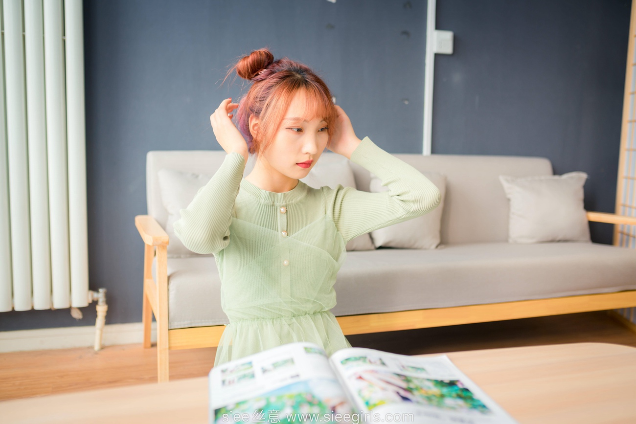 图片[14]-[SIEE丝意] NO.473 绿色莲衣裙 厚肉丝 [70P] – 速更版-美库