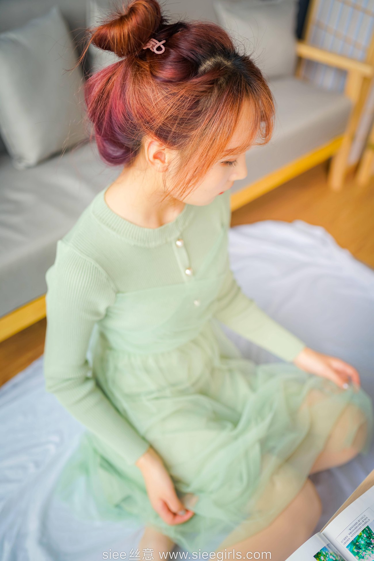 图片[22]-[SIEE丝意] NO.473 绿色莲衣裙 厚肉丝 [70P] – 速更版-美库