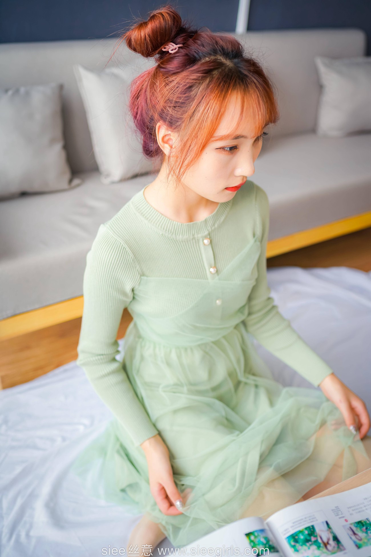 图片[23]-[SIEE丝意] NO.473 绿色莲衣裙 厚肉丝 [70P] – 速更版-美库