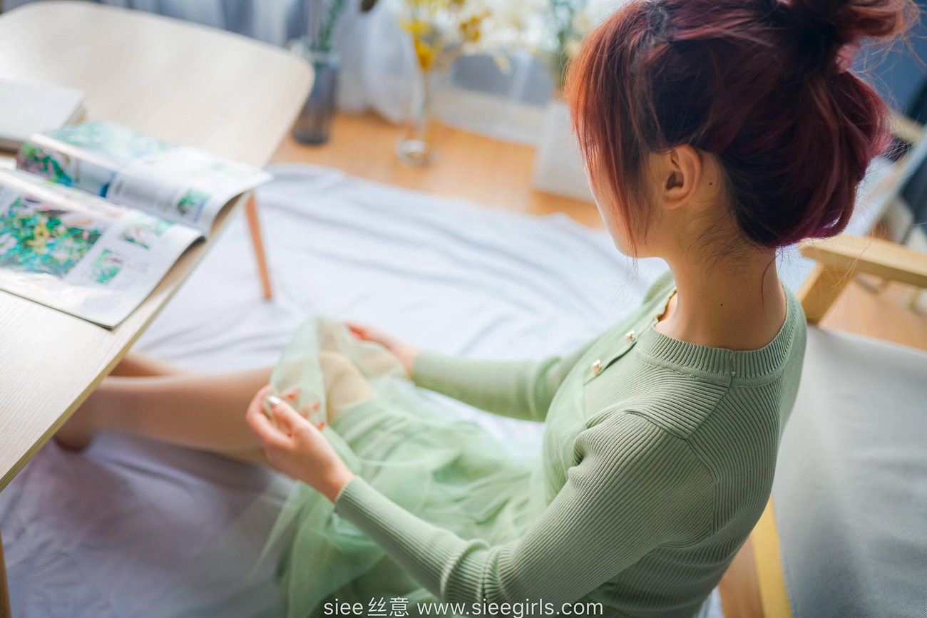 图片[34]-[SIEE丝意] NO.473 绿色莲衣裙 厚肉丝 [70P] – 速更版-美库
