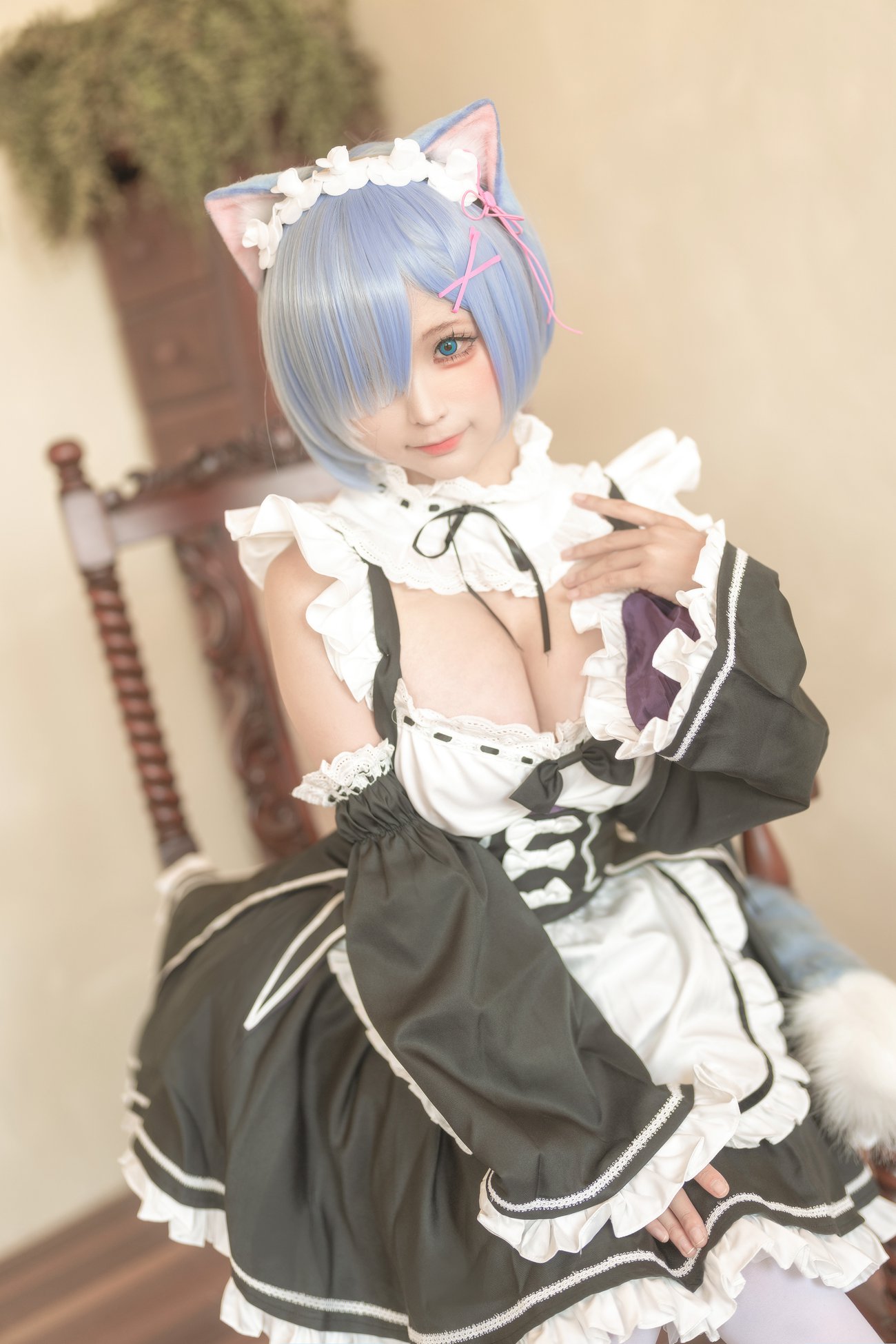 图片[23]-动漫博主蠢沫沫 – 猫耳雷姆 [22P] – 速更版-美库