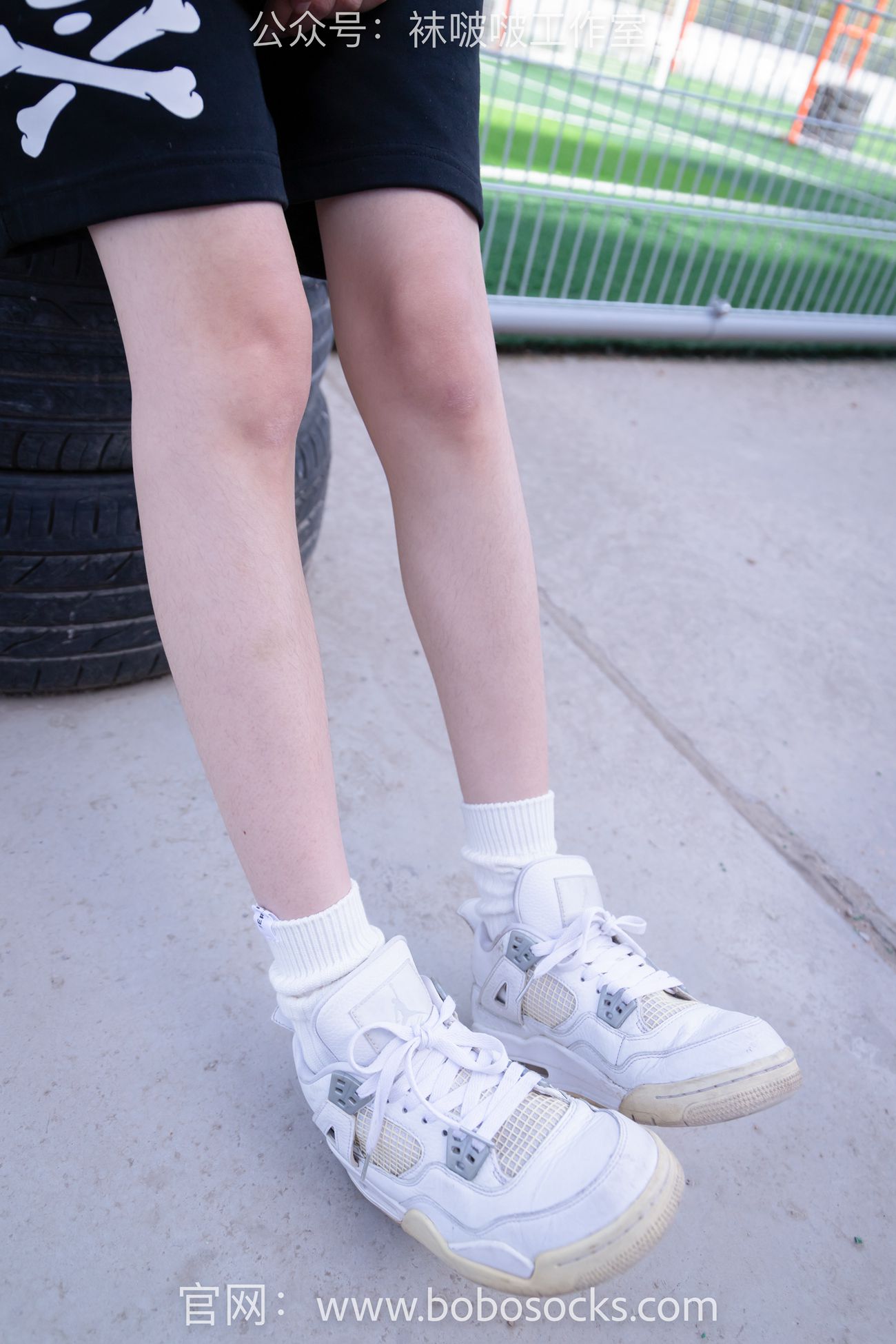 图片[20]-[BoBoSocks袜啵啵]NO.103 稚予-AJ篮球鞋、白棉袜、裸足[134P] – 速更版-美库
