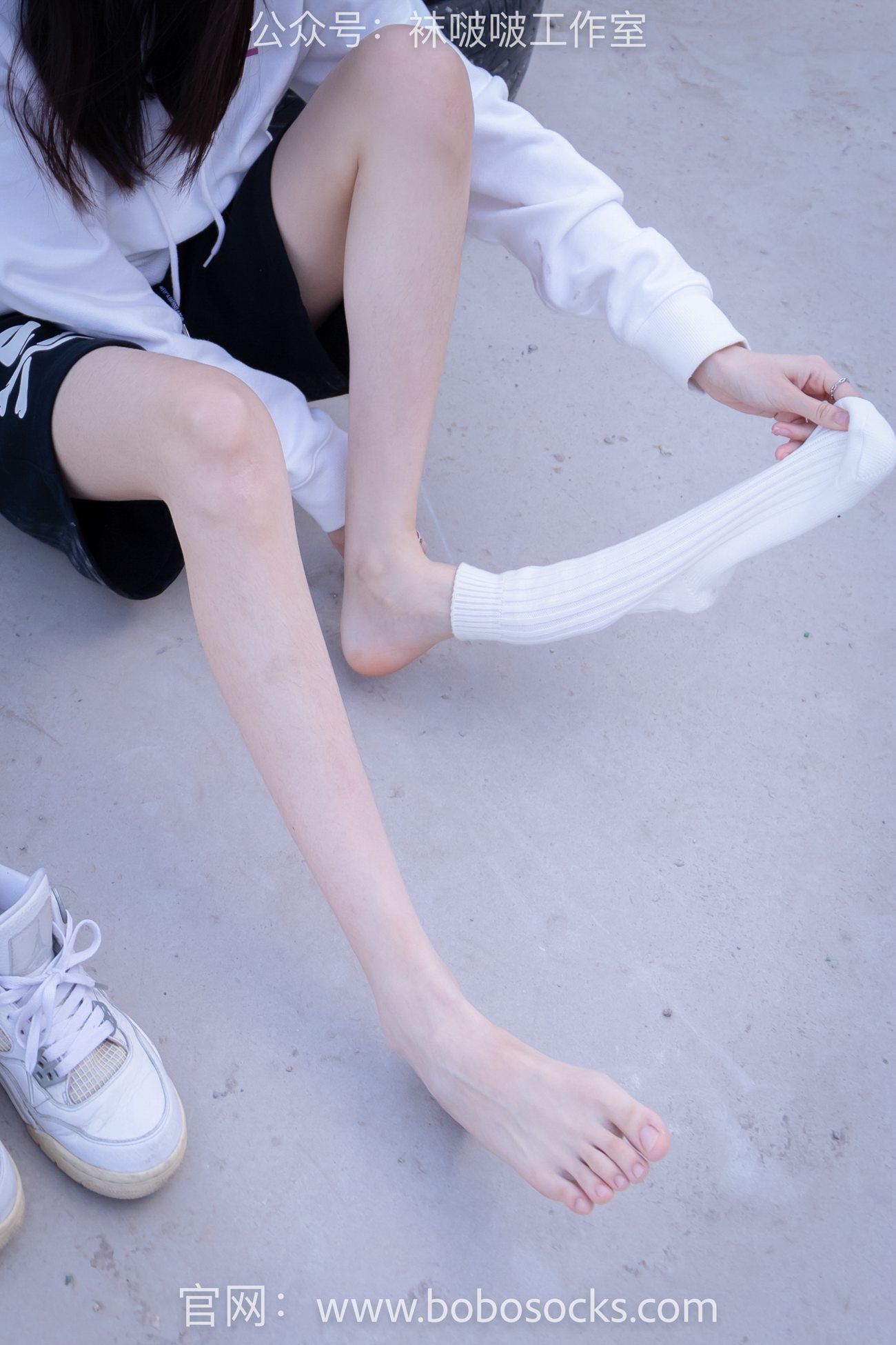 图片[106]-[BoBoSocks袜啵啵]NO.103 稚予-AJ篮球鞋、白棉袜、裸足[134P] – 速更版-美库