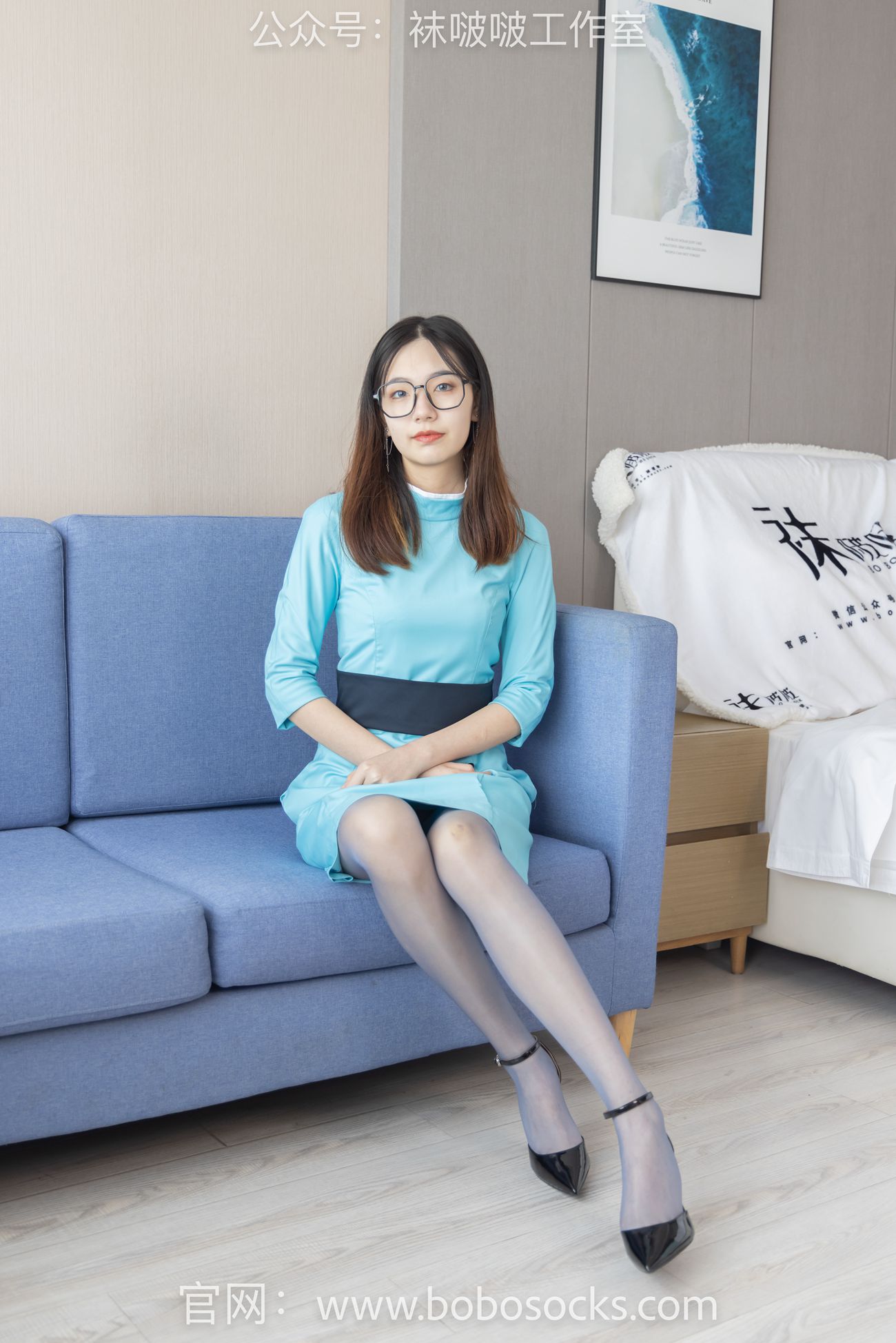 图片[14]-[BoBoSocks袜啵啵]NO.105 小甜豆-空姐制服、高跟鞋、蓝色丝袜[140P] – 速更版-美库