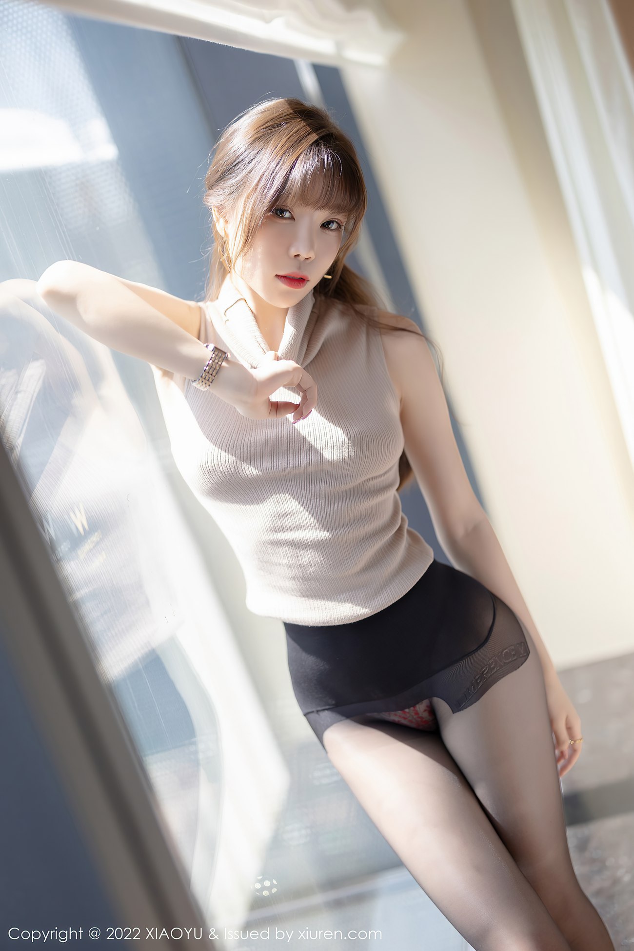 图片[39]-[XIAOYU语画界] 2022.06.28 VOL.808 芝芝Booty 黑丝美腿[47P] – 速更版-美库