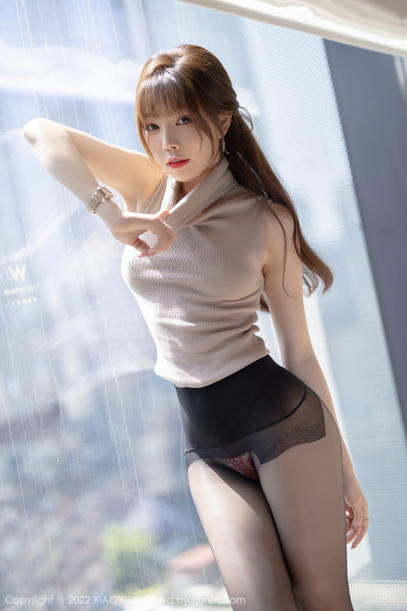 图片[40]-[XIAOYU语画界] 2022.06.28 VOL.808 芝芝Booty 黑丝美腿[47P] – 速更版-美库