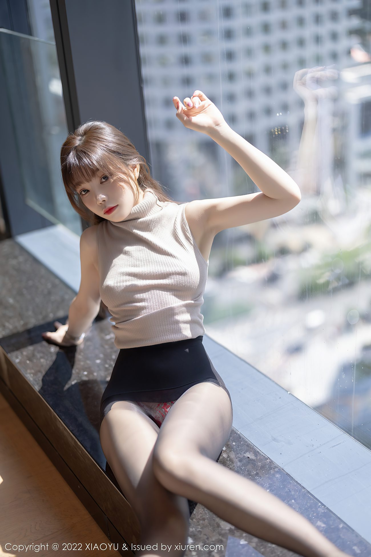 图片[46]-[XIAOYU语画界] 2022.06.28 VOL.808 芝芝Booty 黑丝美腿[47P] – 速更版-美库