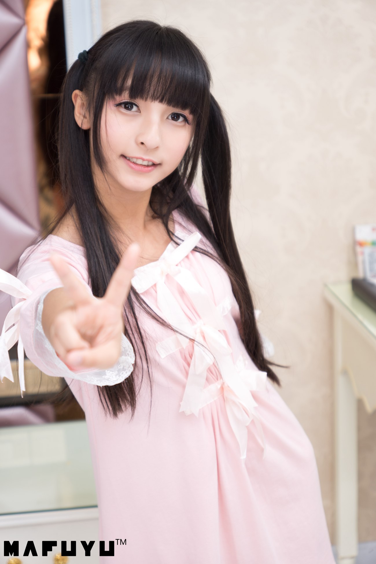 图片[19]-神楽板真冬 – 粉白条纹系列套图视频[102P] – 速更版-美库