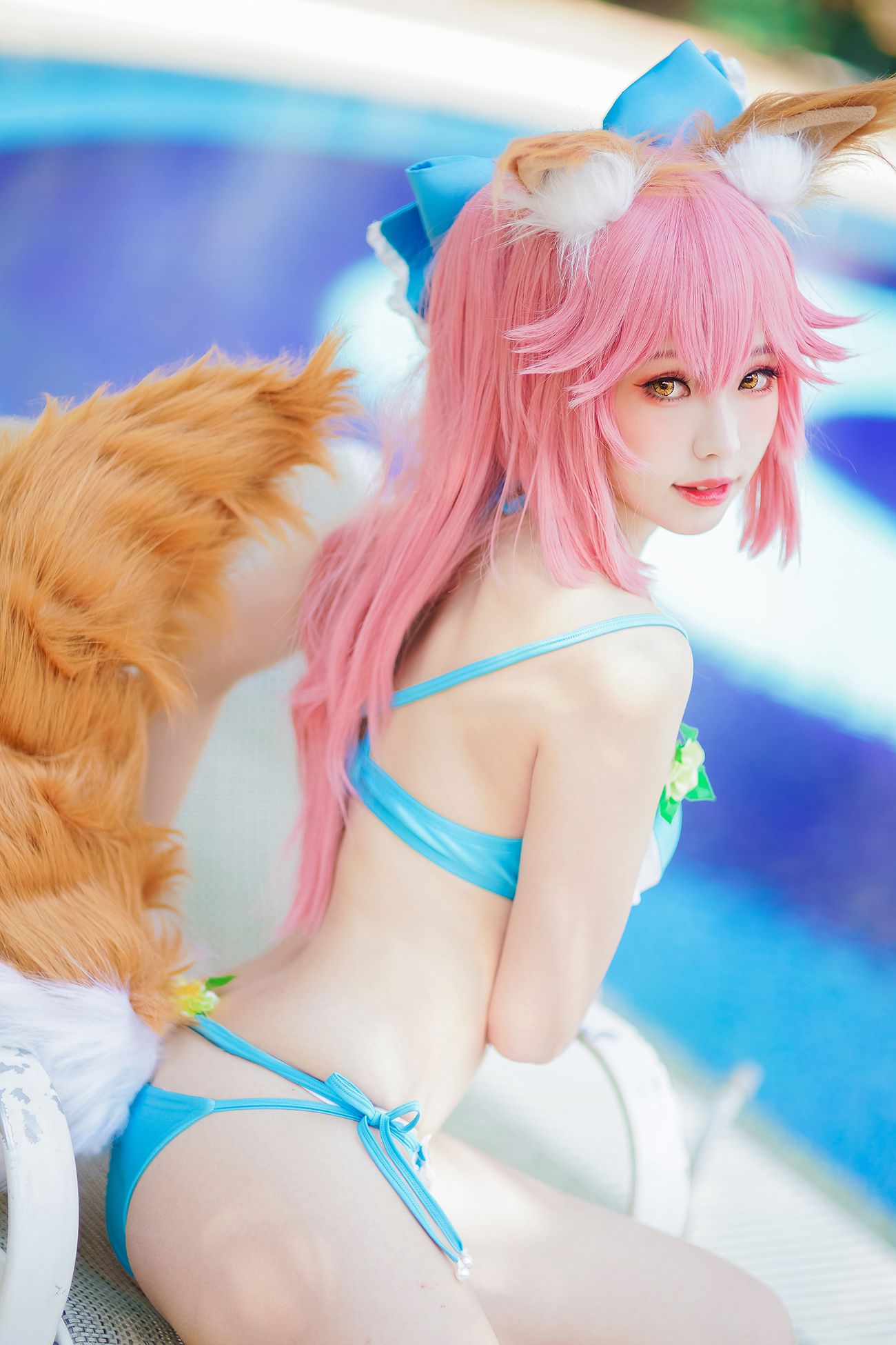 图片[18]-Ely_eee(ElyEE子) – 玉藻前泳池[39P] – 速更版-美库