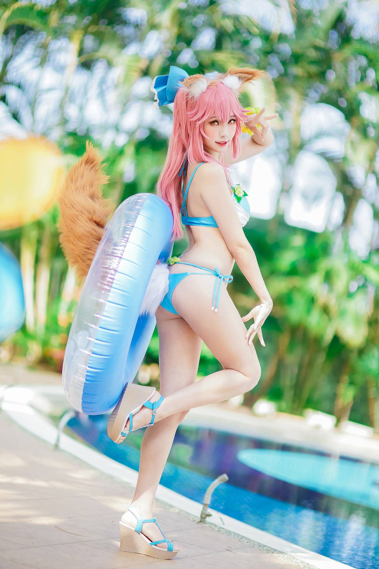 图片[34]-Ely_eee(ElyEE子) – 玉藻前泳池[39P] – 速更版-美库