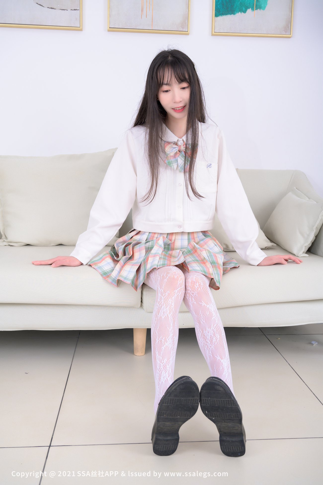 图片[22]-[SSA丝社]超清写真 NO.676 腿模团团的白色网袜（上）[109P] – 速更版-美库