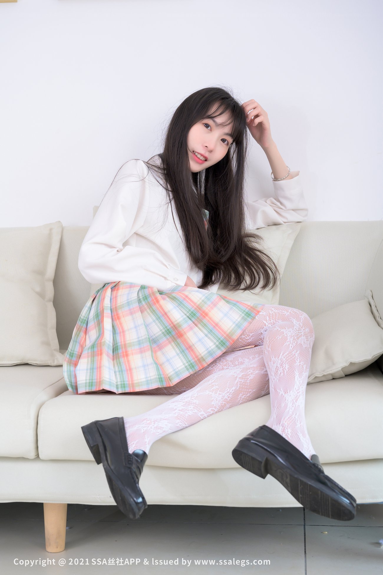 图片[87]-[SSA丝社]超清写真 NO.676 腿模团团的白色网袜（上）[109P] – 速更版-美库