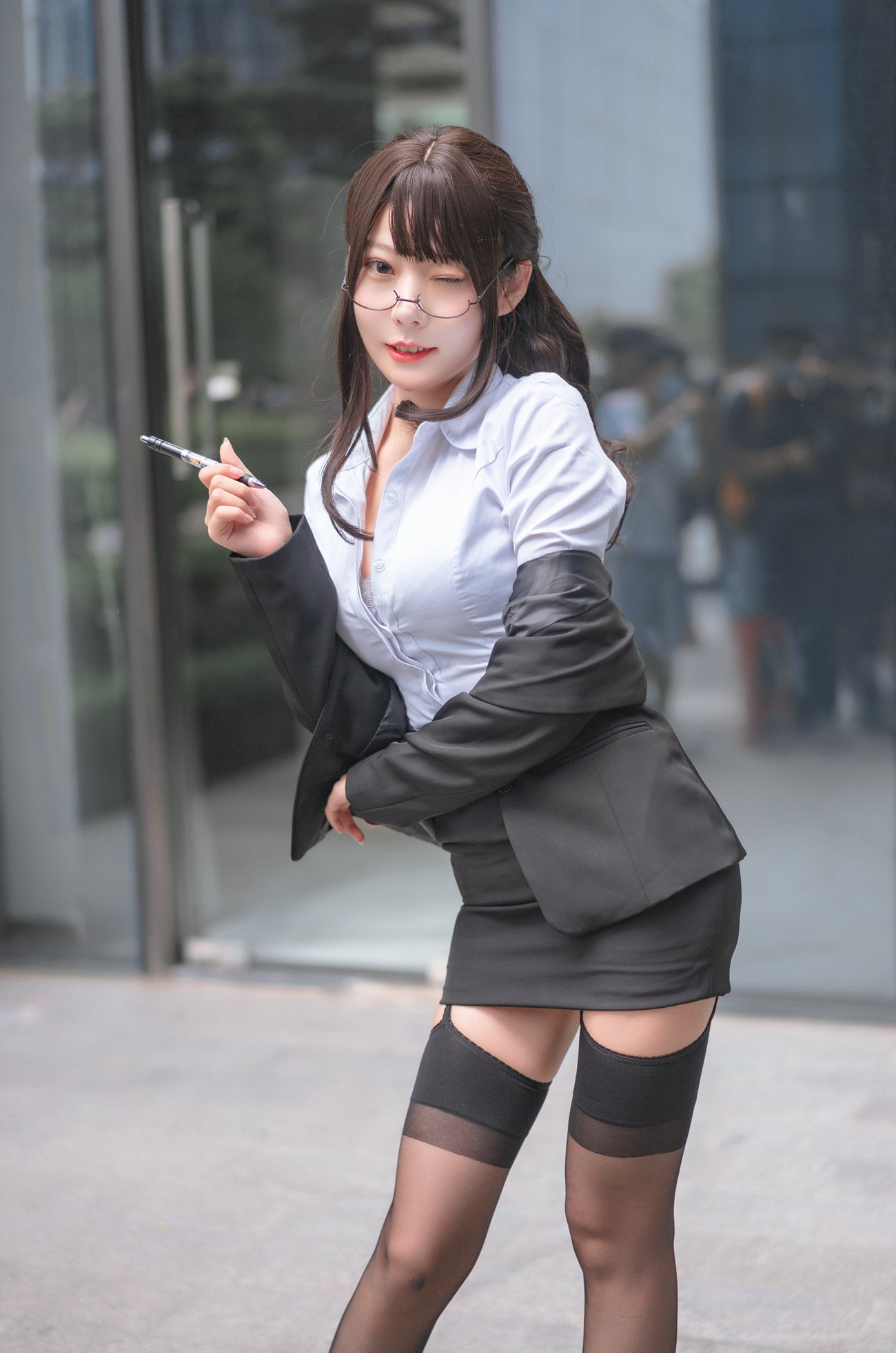 图片[11]-香草喵露露写真 – 丝袜西装诱惑 [25P] – 速更版-美库