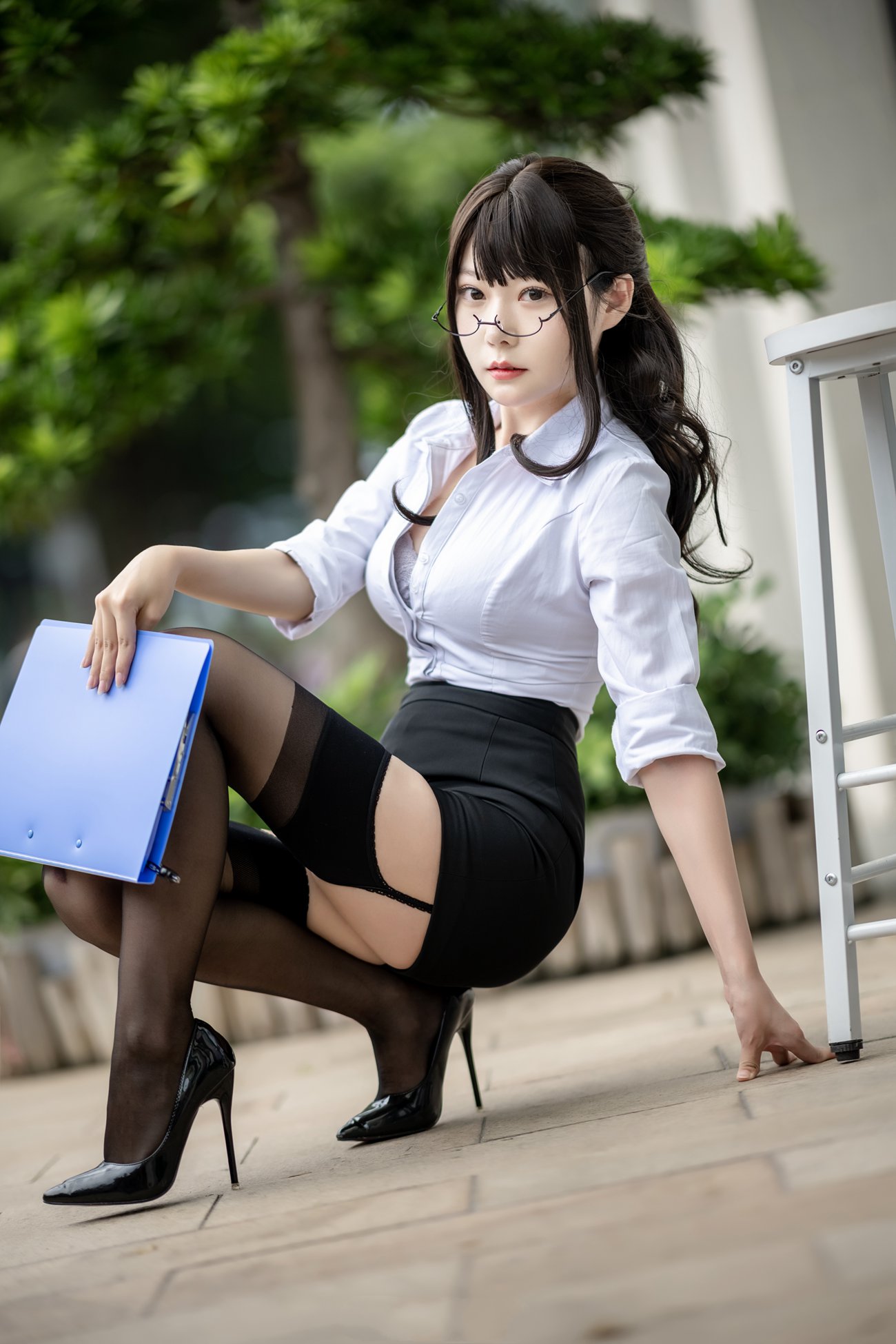 图片[23]-香草喵露露写真 – 丝袜西装诱惑 [25P] – 速更版-美库