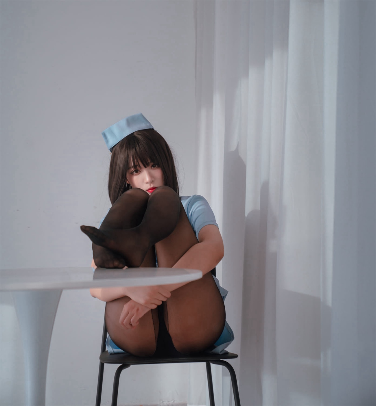 图片[61]-轩萧学姐 – 蓝色护士 [71P] – 速更版-美库